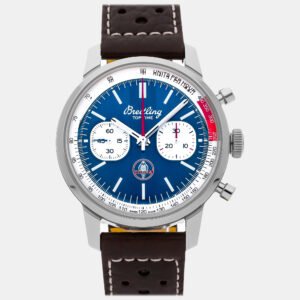 Breitling Blue Stainless Steel Top Time AB01763A1C1X1 Automatic Men's Wristwatch 41 mm