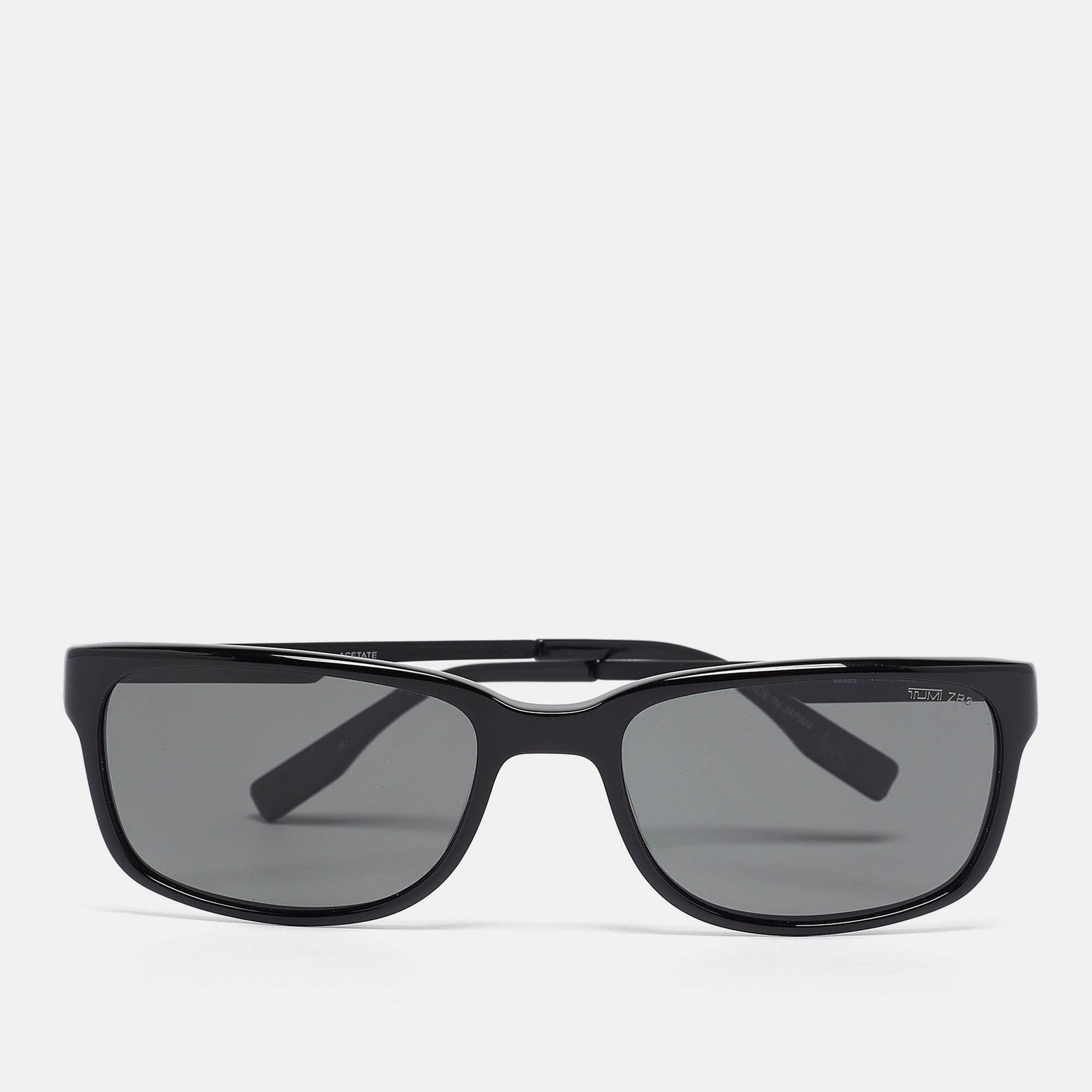 TUMI Black Polarized ZR3 Square Sunglasses