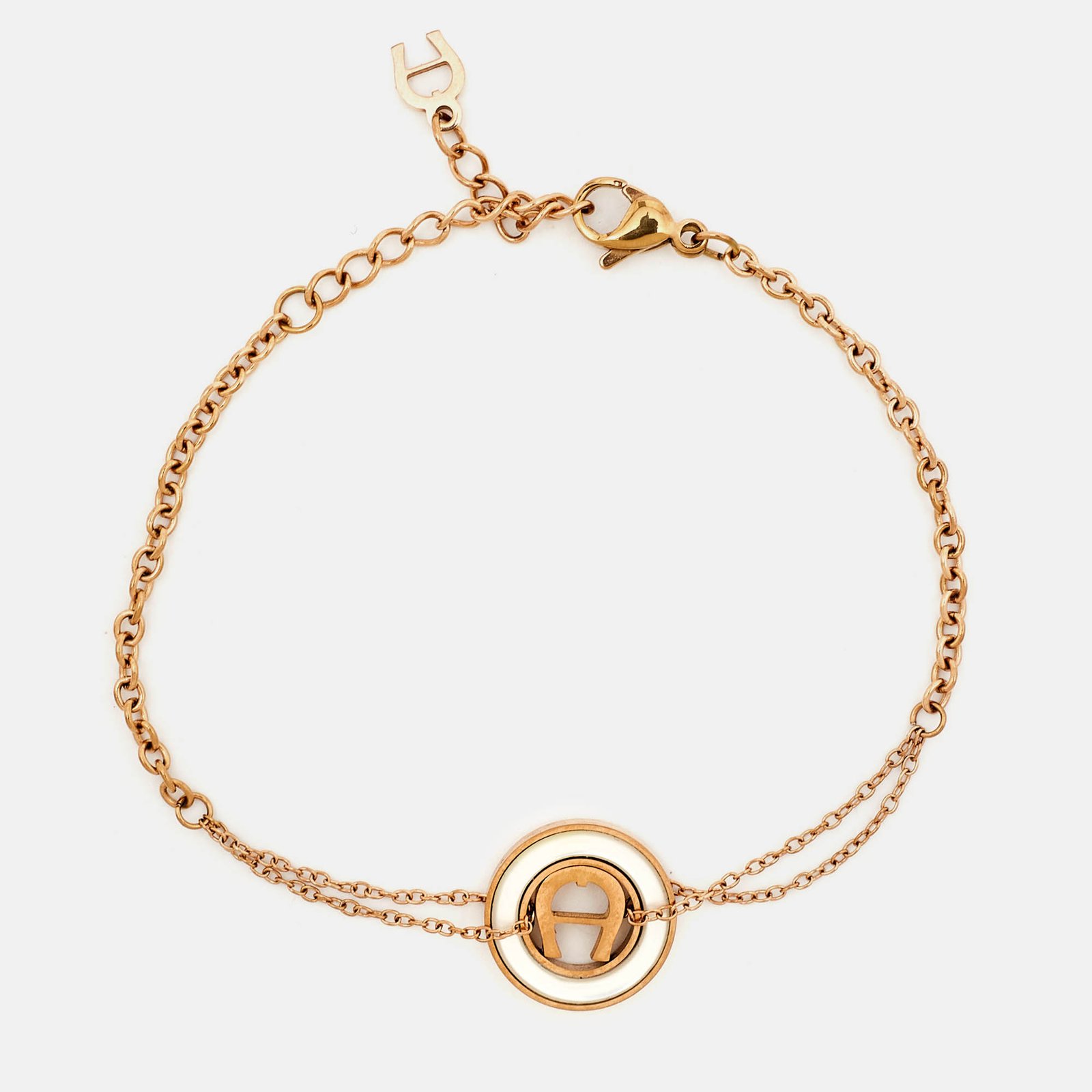 Aigner Bella Mother of Pearl Gold Tone Bracelet