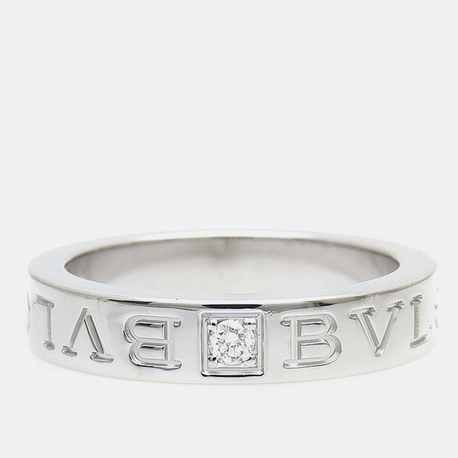Bulgari 18K White Gold  Diamond Bvlgari Bvlgari Ring  EU 49-50