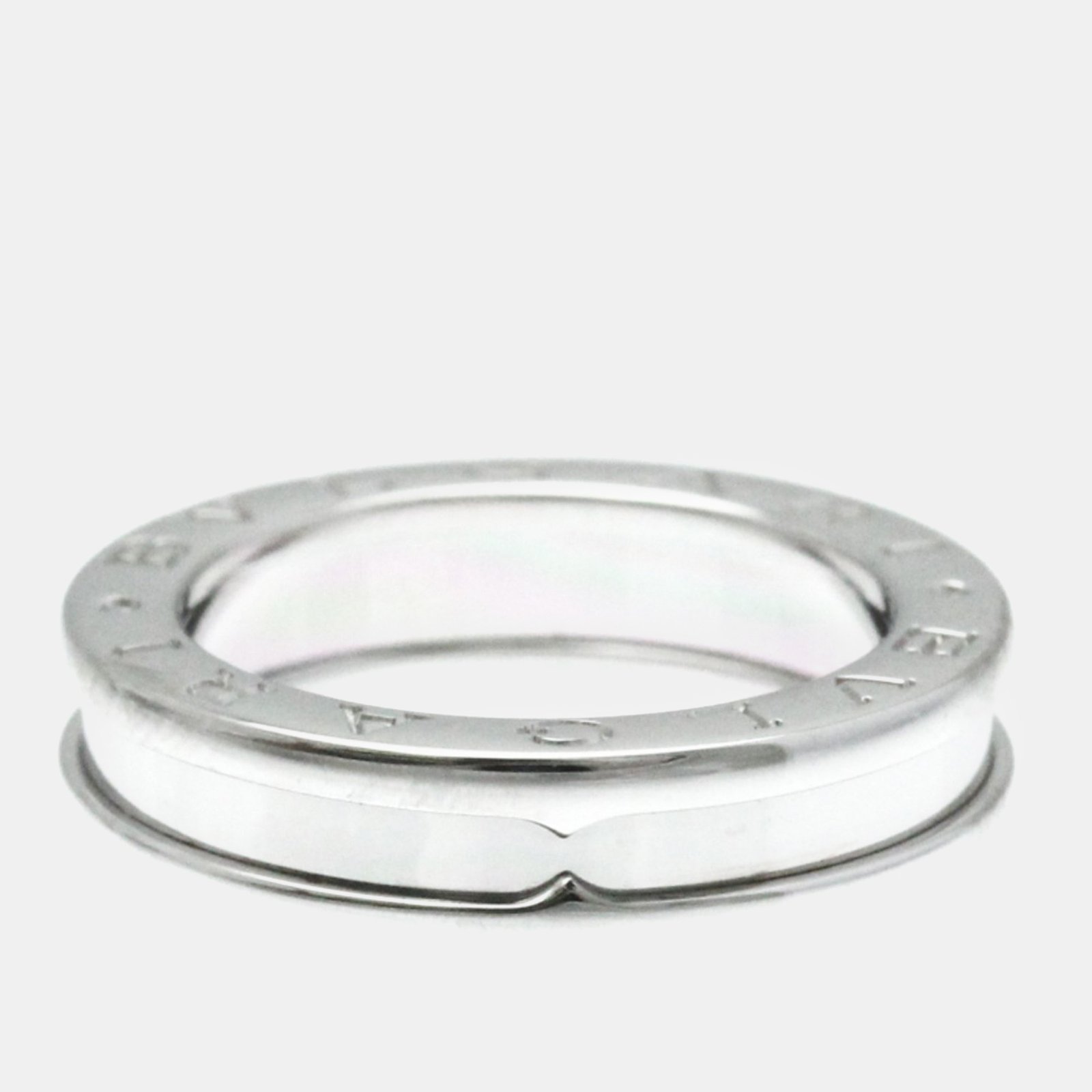 Bvlgari 18K White Gold B.Zero1 Band Ring EU 50