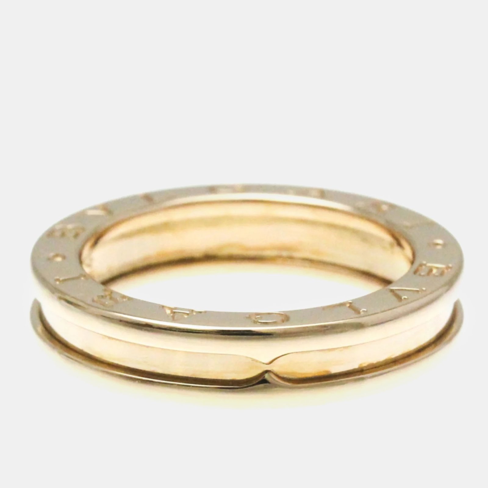 Bvlgari 18K Rose Gold B.Zero1 Band Ring EU 54