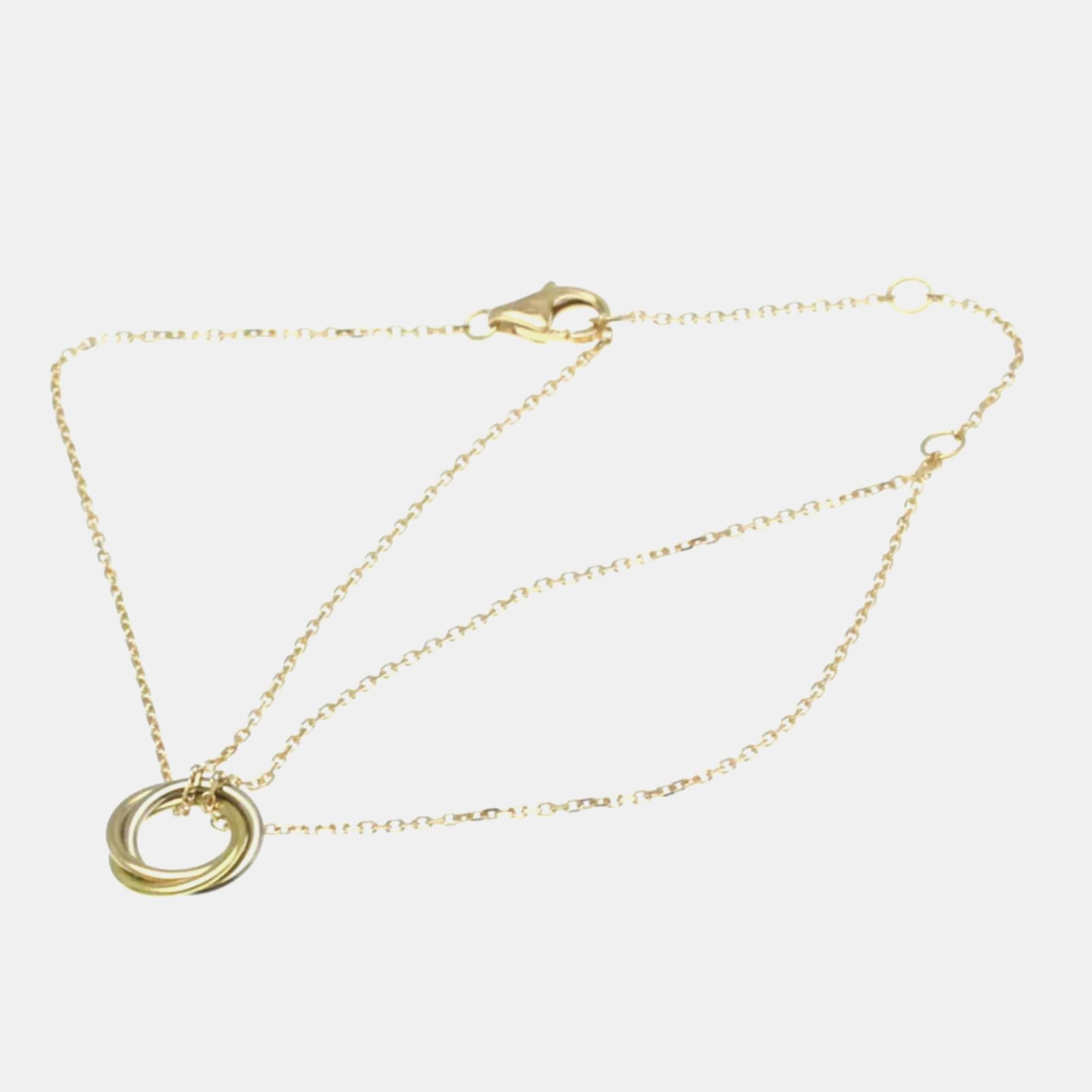 Cartier 18K Yellow Gold, Rose Gold, White Gold Trinity Chain Bracelet