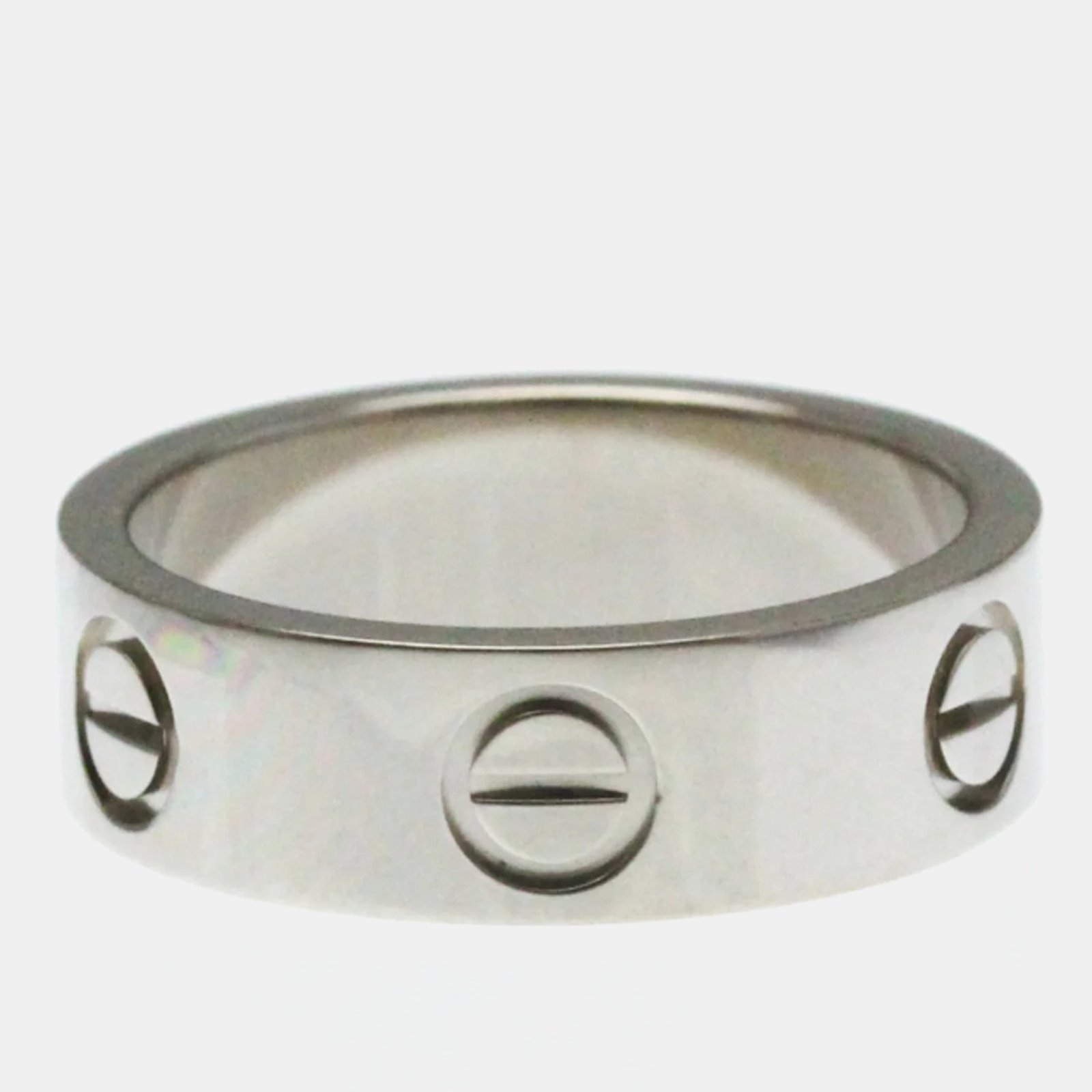 Cartier 18k White Gold Love Ring EU 50