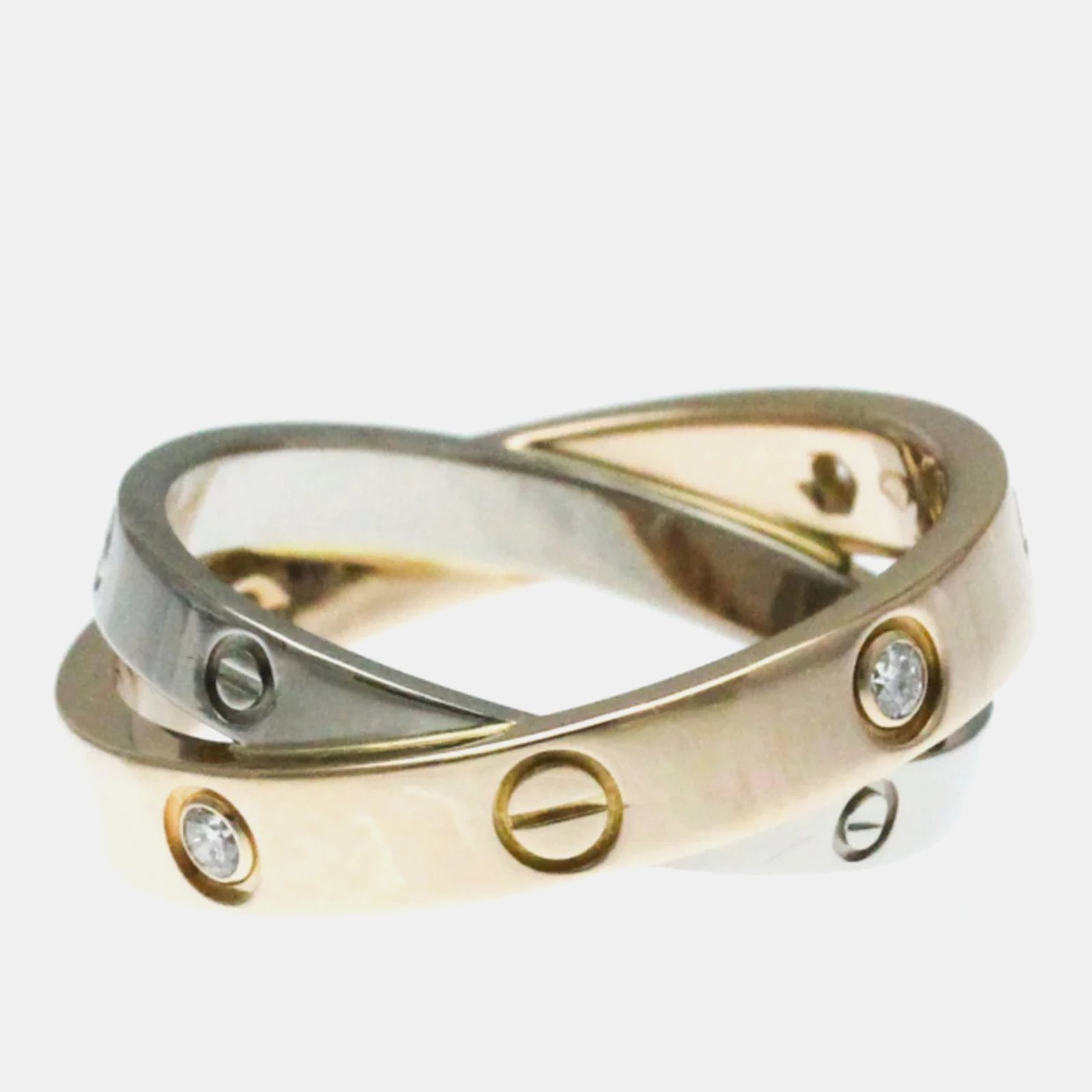 Cartier 18K Pink & White Gold Love Ring EU 51
