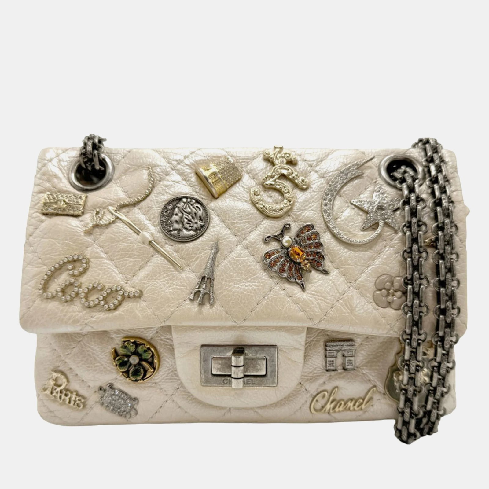 Chanel Quilted Aged Calfskin 225 Lucky Charms Reissue 2.55 Flap Bag