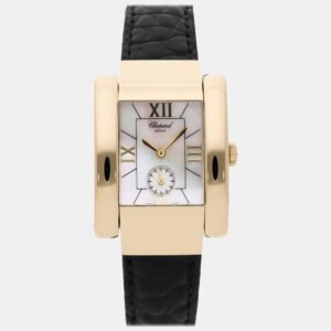 Chopard White Mother Of Pearl 18k Yellow Gold La Strada Quartz Women's Wristwatch 23 mm