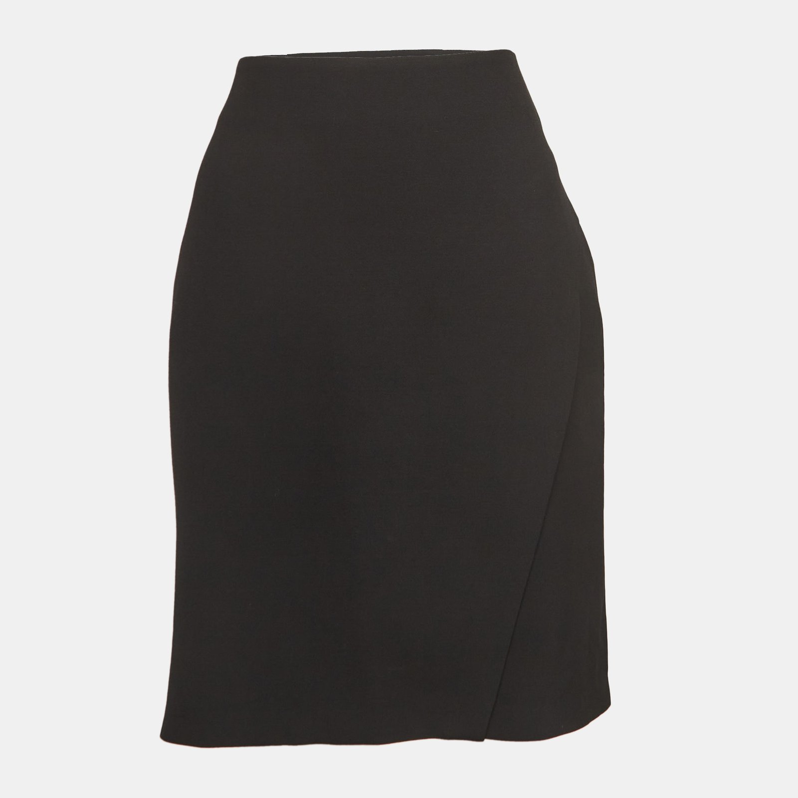 Diane Von Furstenberg Black Stretch Crepe Pencil Skirt M