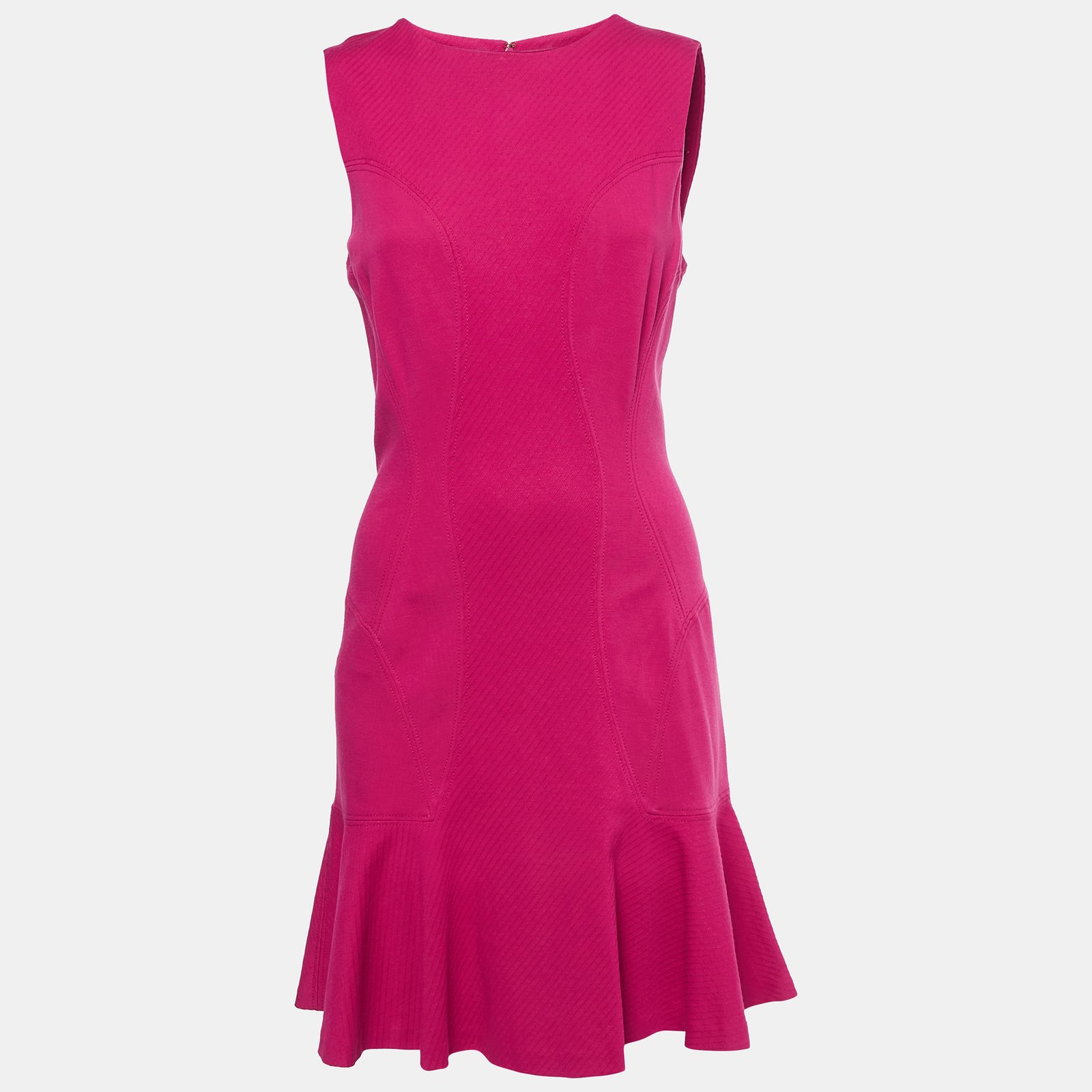 Diane Von Furstenberg Pink Textured Jersey Jaelyn Dress M