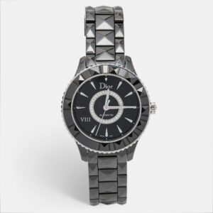 Dior Black Diamond Ceramic Stainless Steel Dior VIII CD1245E0C002 Women's Wristwatch 38 mm