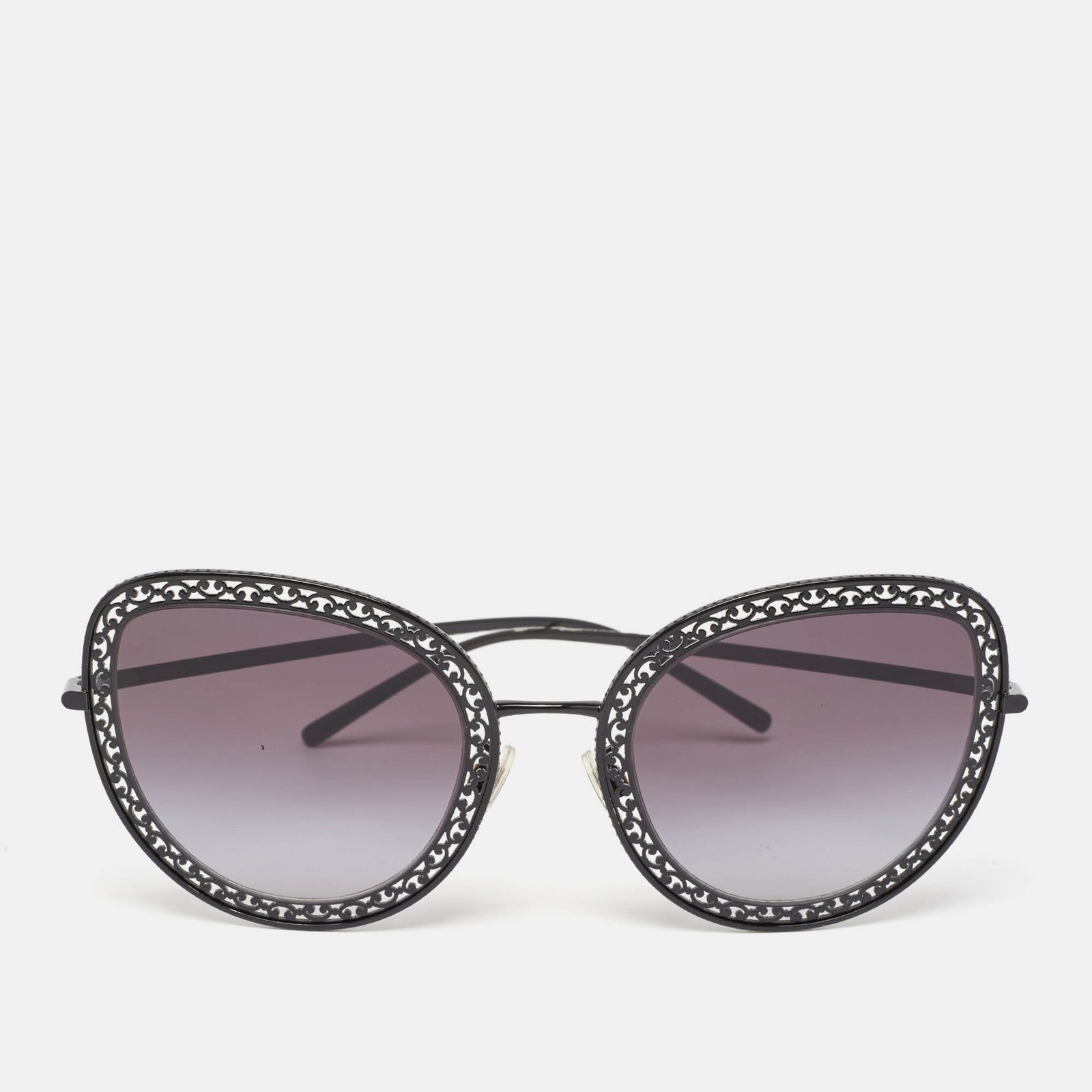 Dolce & Gabbana Black Gradient DG2226 Metal Frame Butterfly Sunglasses