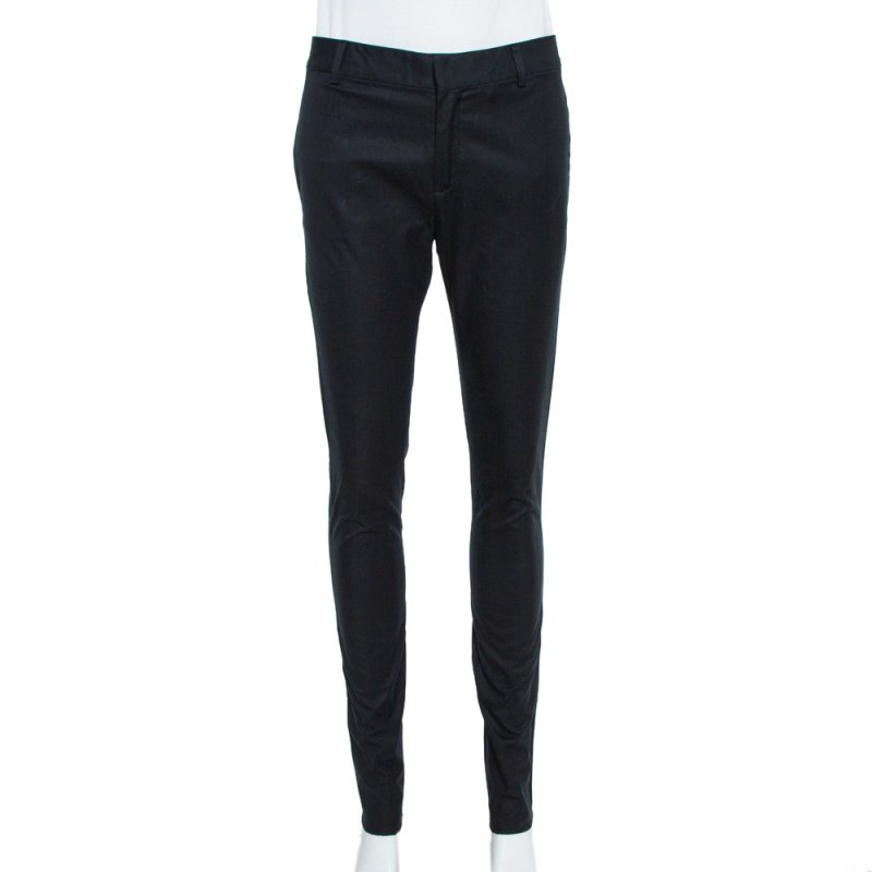 Dsquared2 Black Cotton Tapered Trousers M