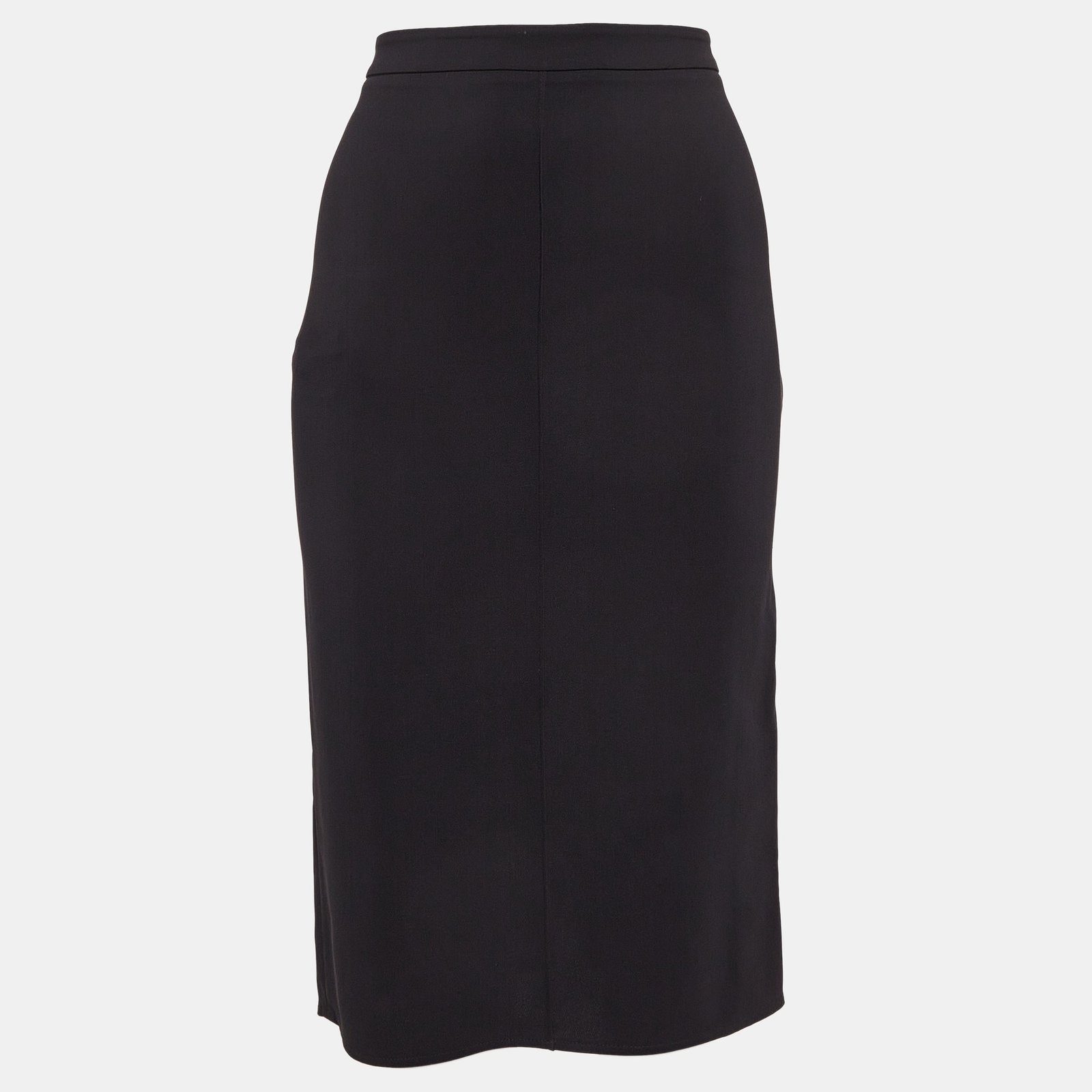 Elisabetta Franchi Black Crepe Pencil Skirt M