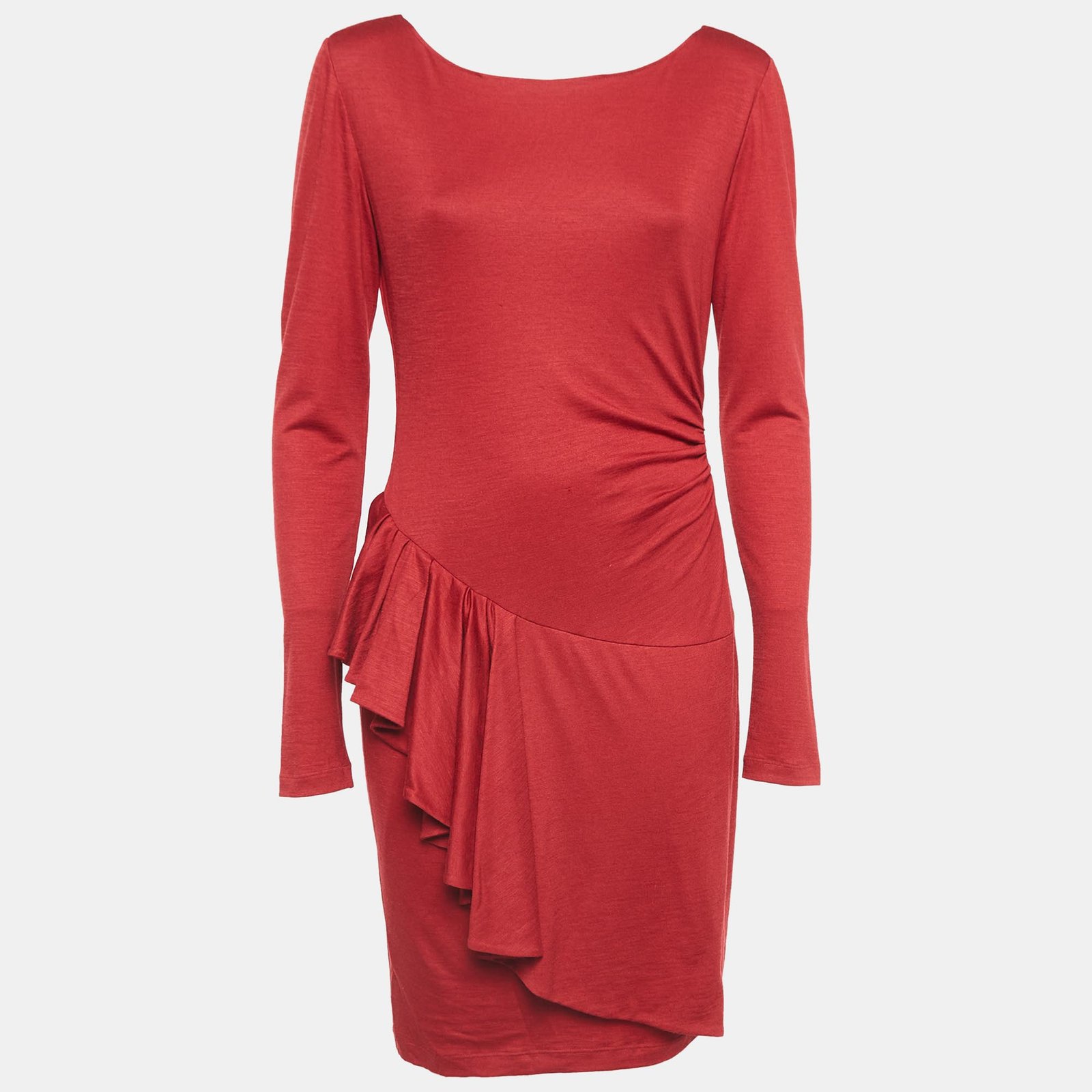 Emilio Pucci Red Jersey Drape Style Short Dress M