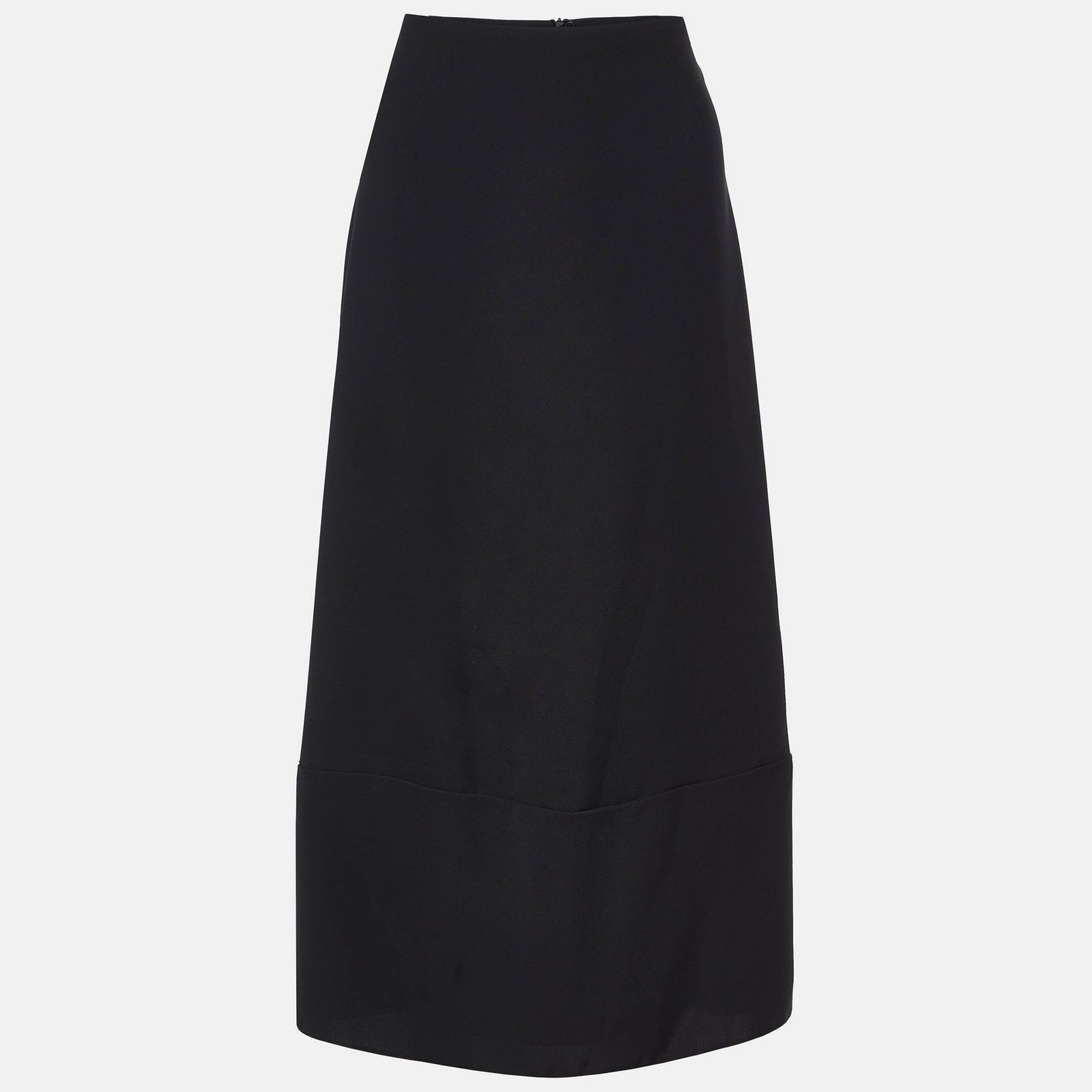 Emporio Armani Black Crepe Long Skirt L
