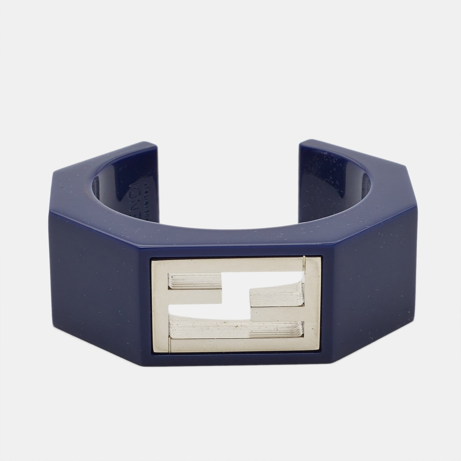 Fendi Baguette Resin Silver Tone Bracelet M