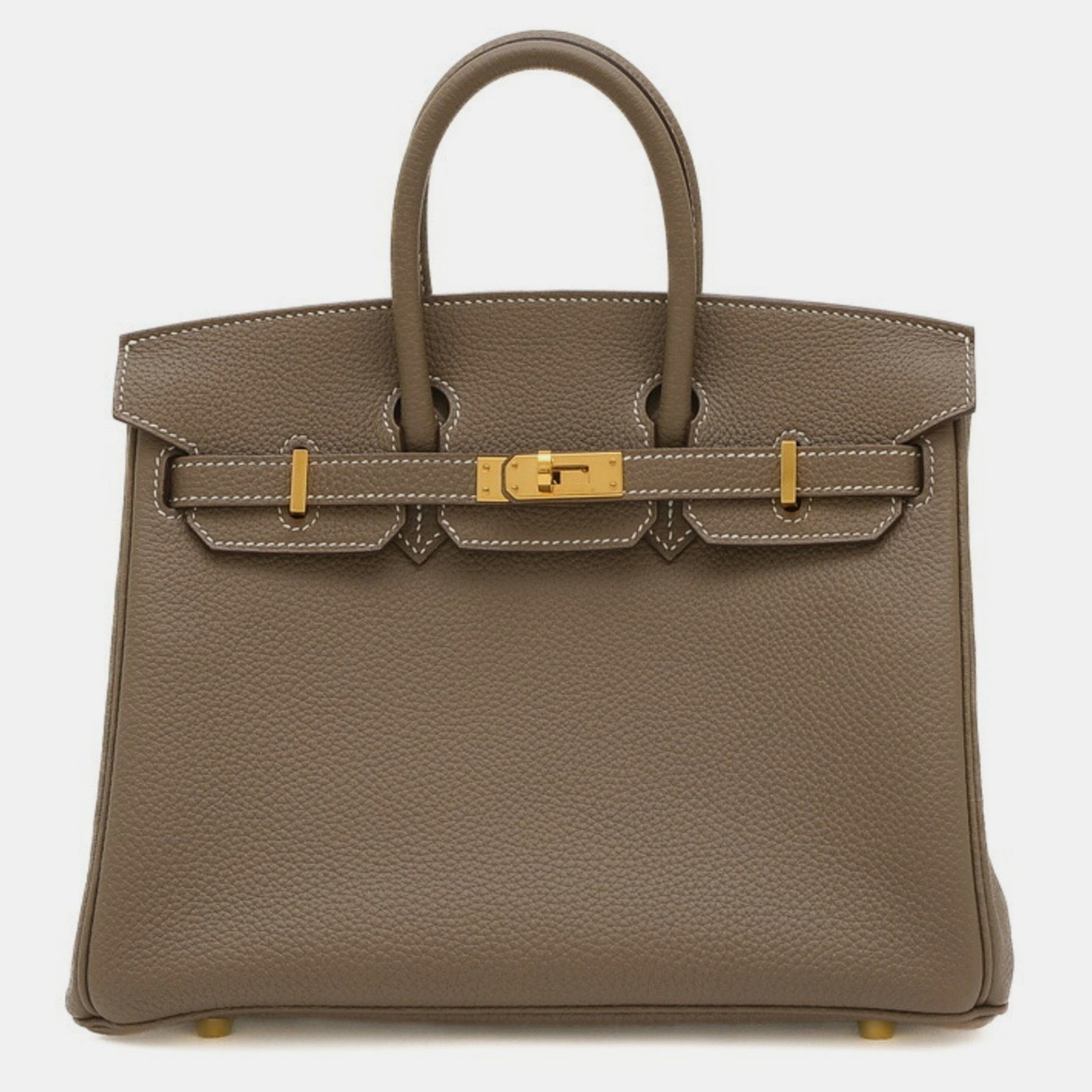 Hermes Etoupe Togo Birkin 25 Handbag