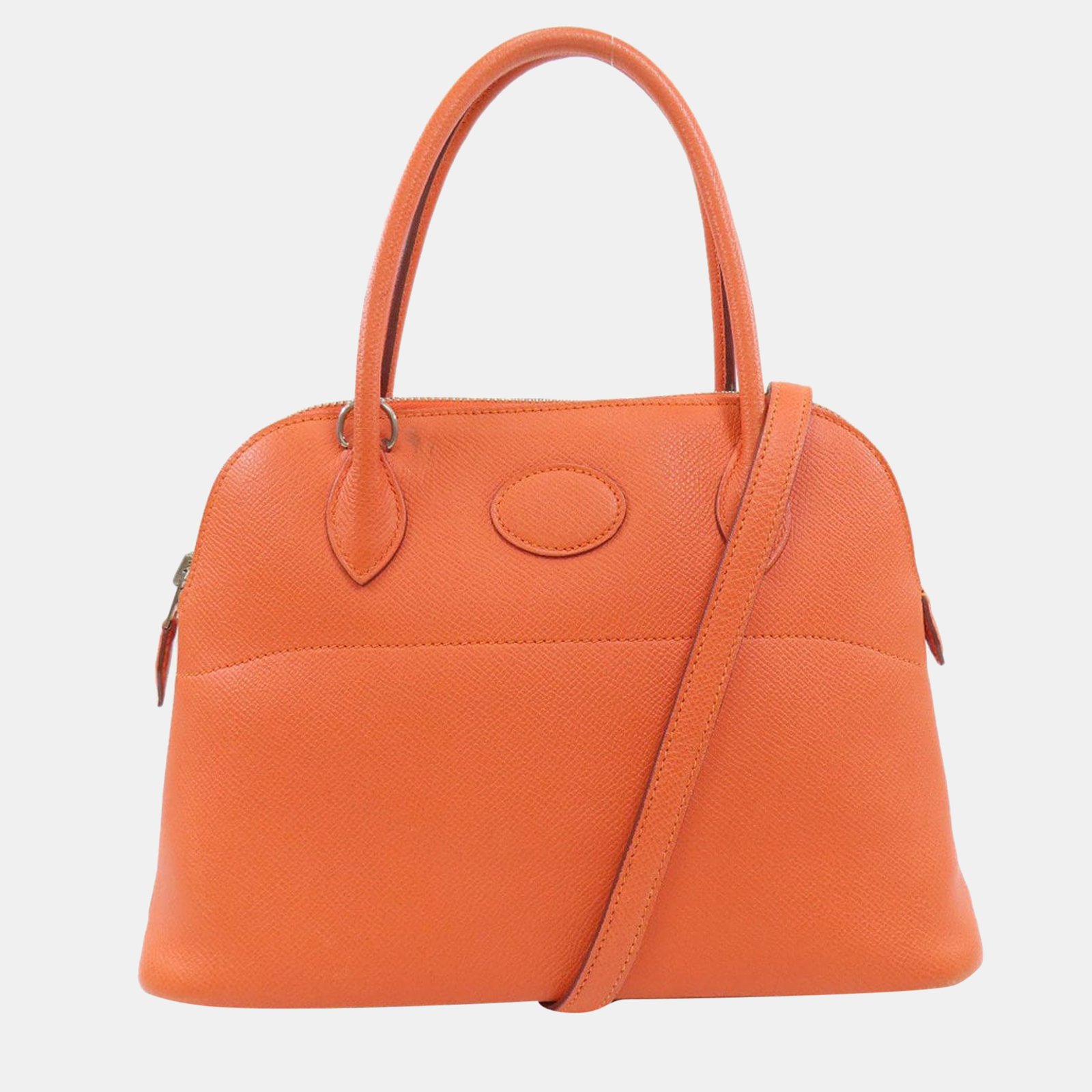 Hermes Orange Epsom Leather Bolide 27 Handbag