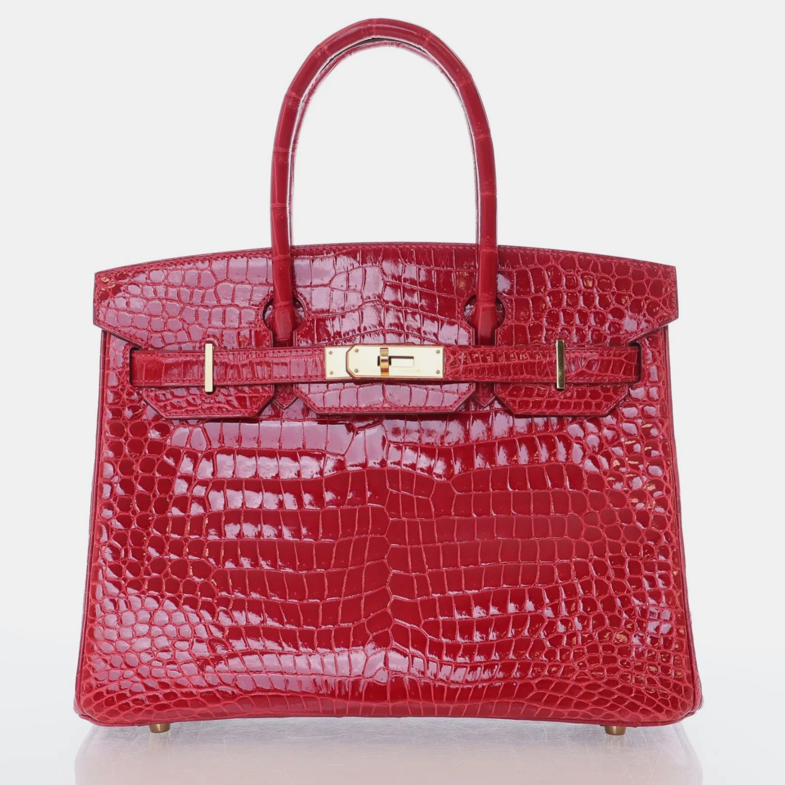 Hermes Braise Porosus Crocodile Birkin 30 Handbag