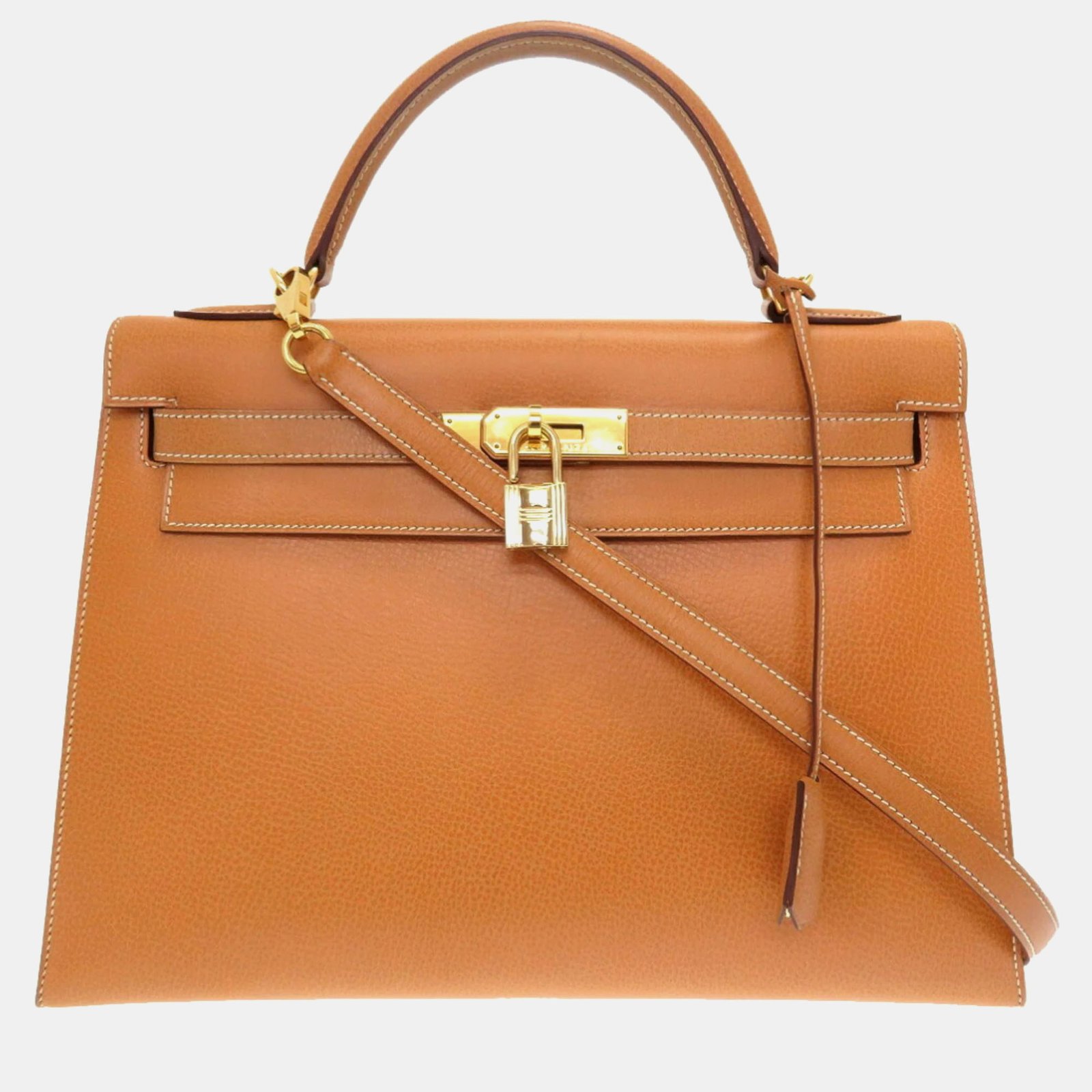 Hermes Natural Vache Kelly 32 Handbag