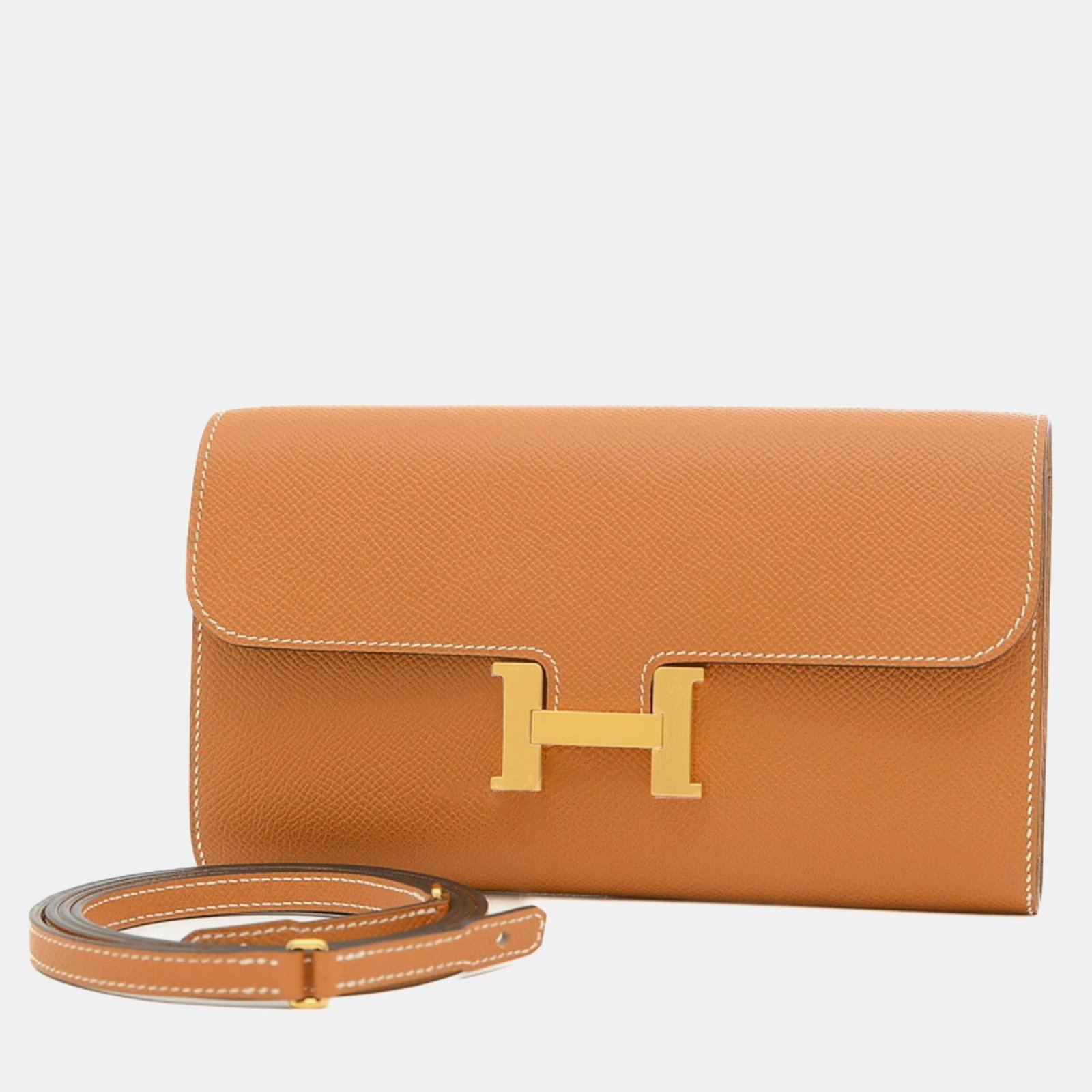 Hermes Toffee Epsom Leather Constance To-Go Wallet