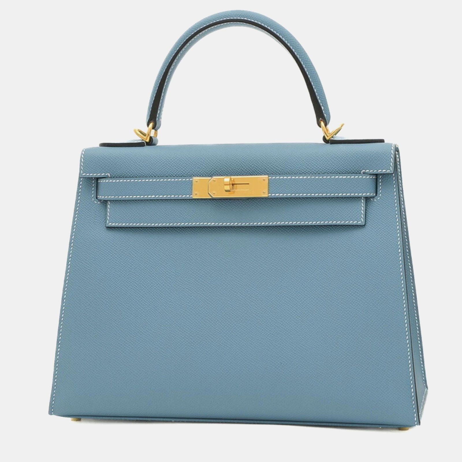 Hermes New Blue Jean Epson Kelly 28 Handbag