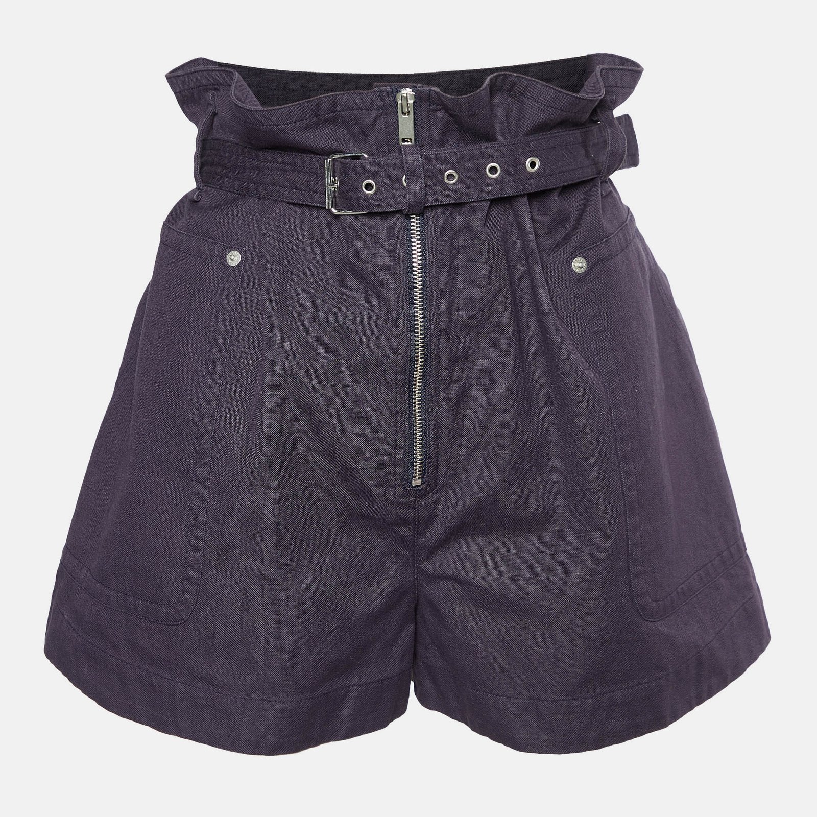 Isabel Marant Etoile Dark Blue Cotton Linen Parana Shorts S