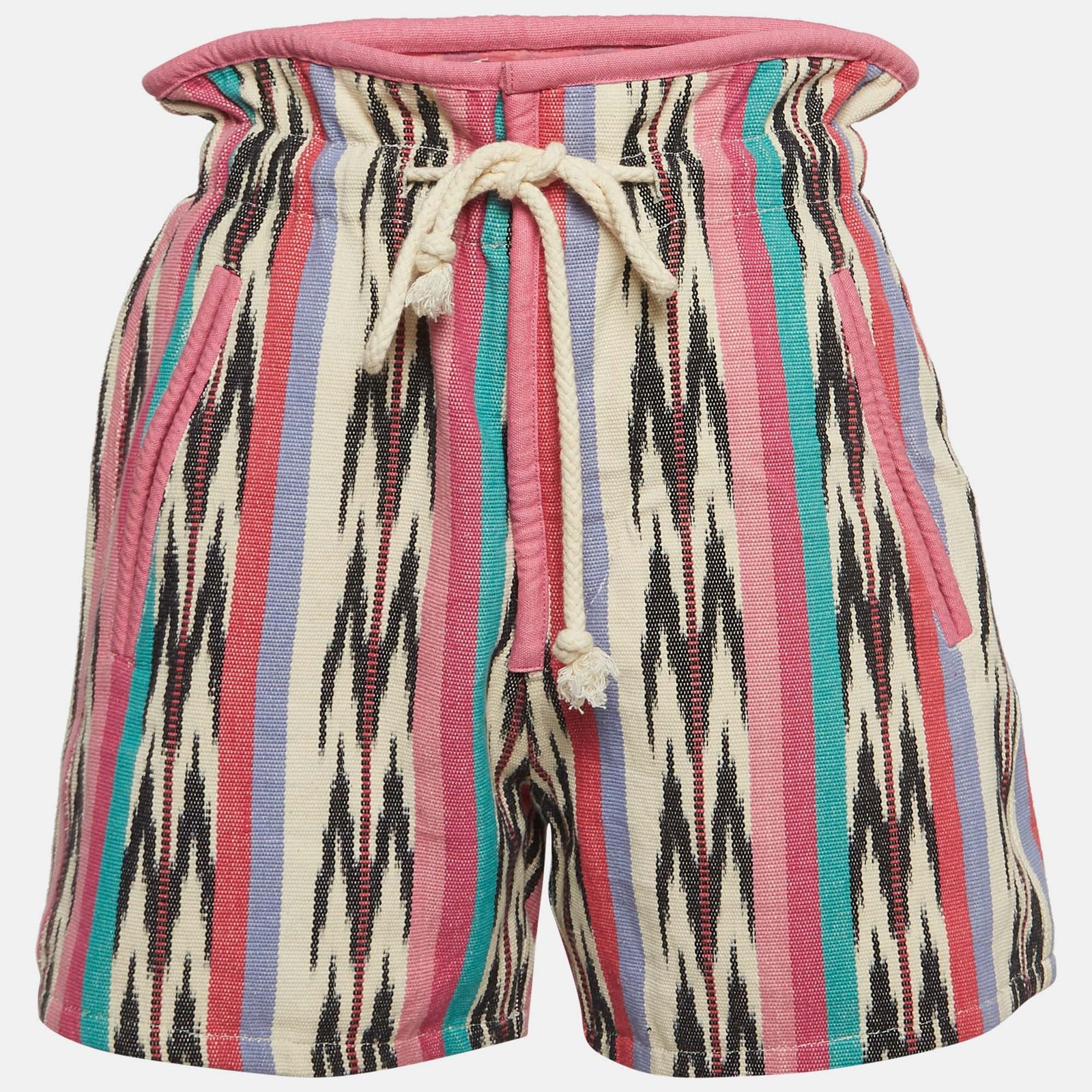 Isabel Marant Pink Inima Ikat Jacquard Shorts M