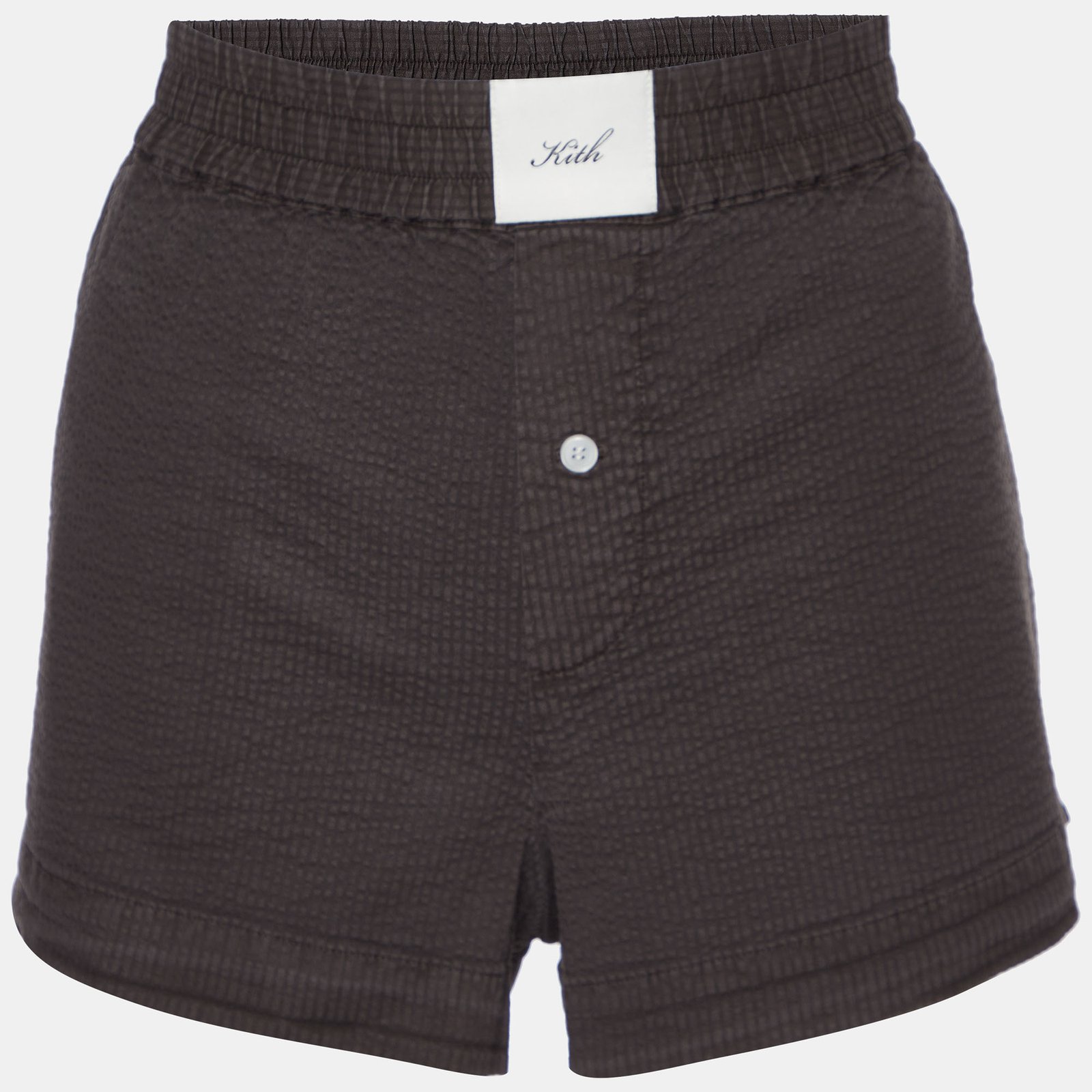 Kith Coffee Brown Seersucker Cotton Shorts S