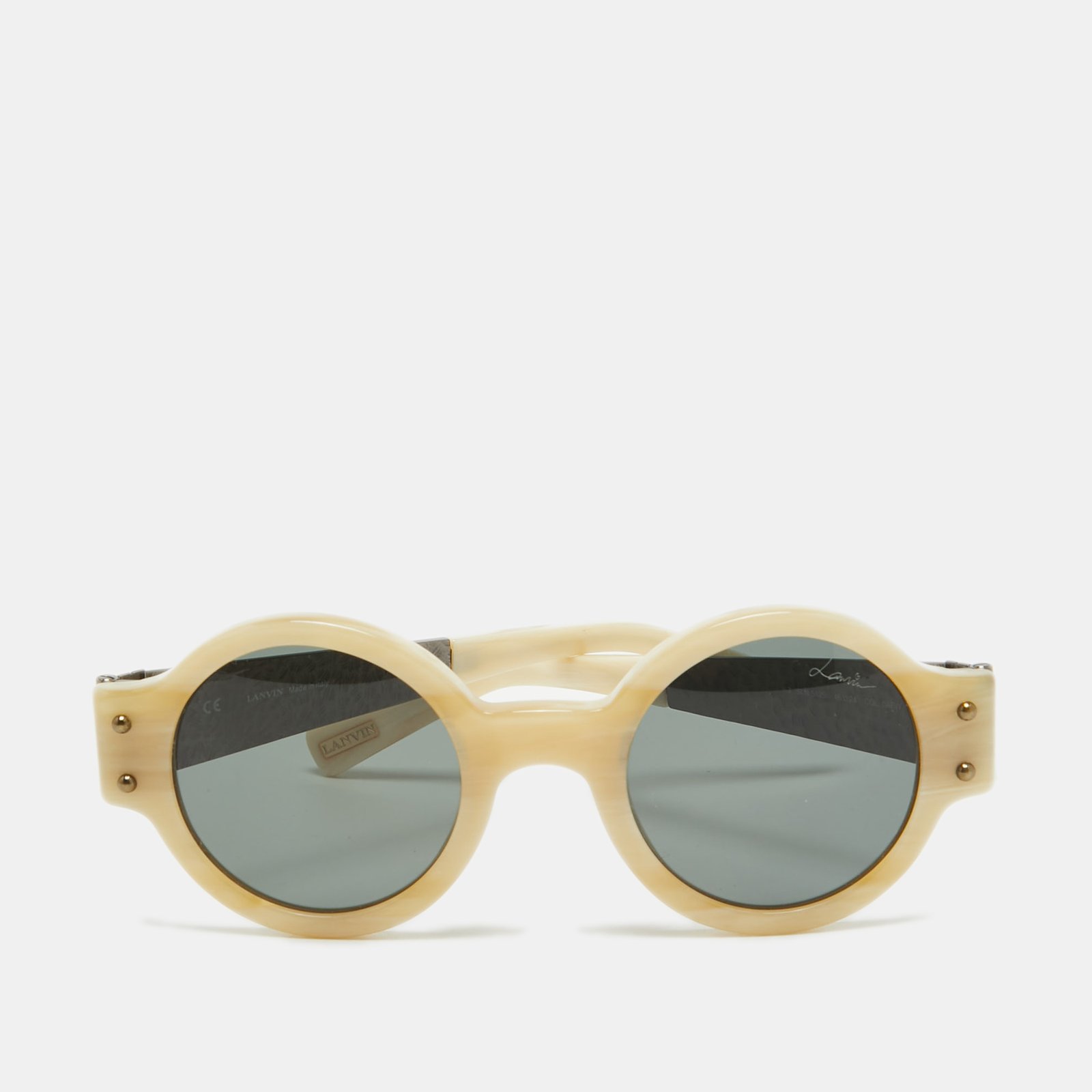 Lanvin Cream Acetate SLN 512S Round Sunglasses