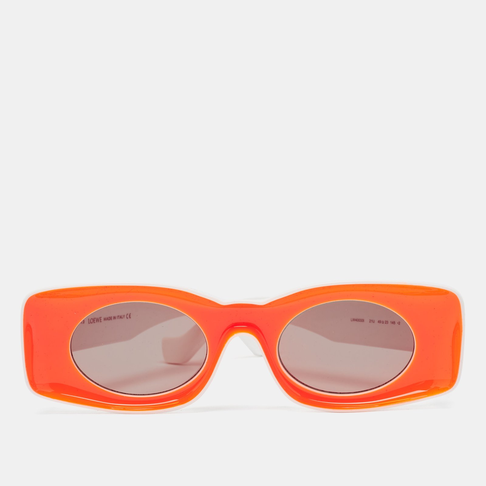 Loewe Orange/White LW400331 Paula's Ibiza Oval Sunglasses