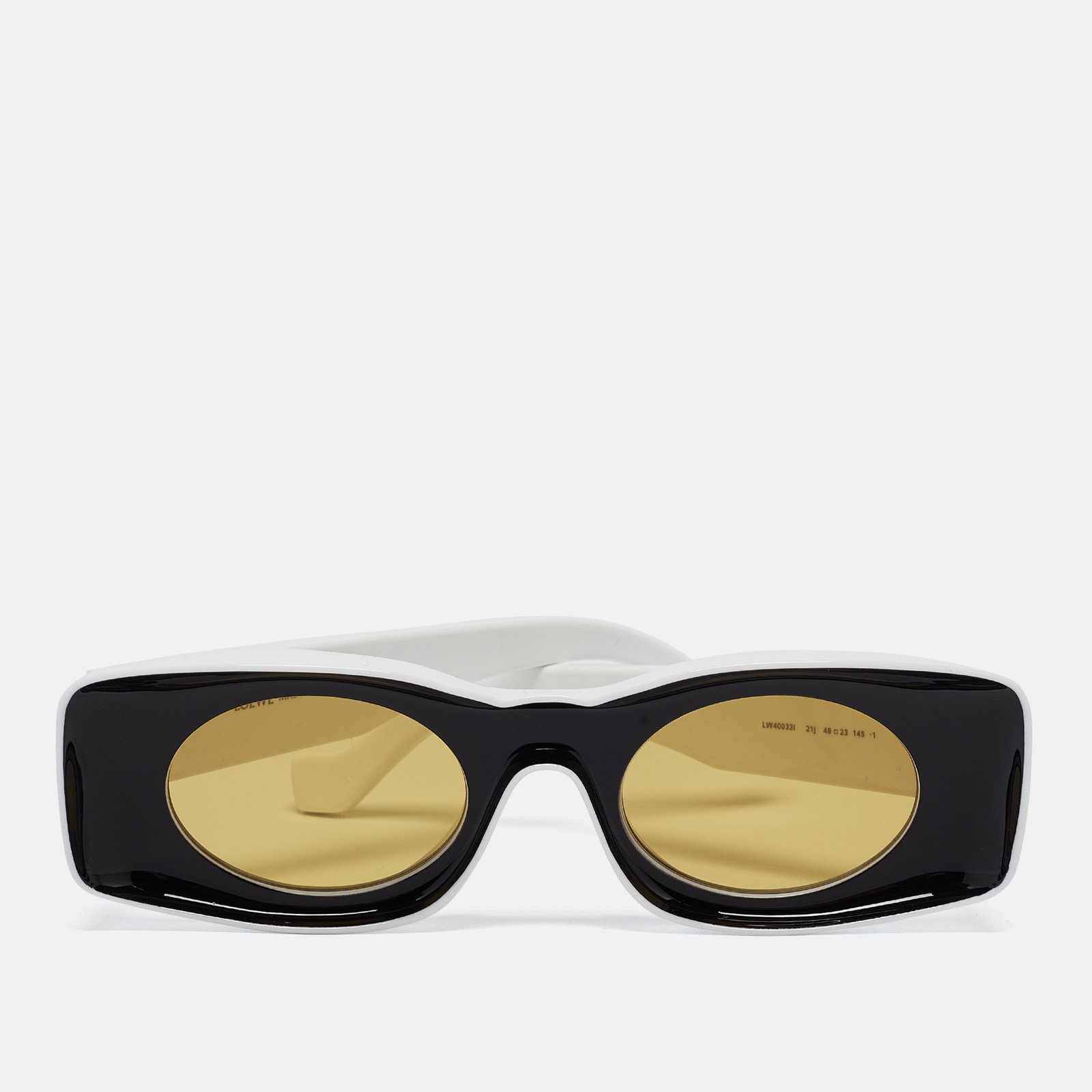 Loewe Black/White LW400331 Paula's Ibiza Oval Sunglasses
