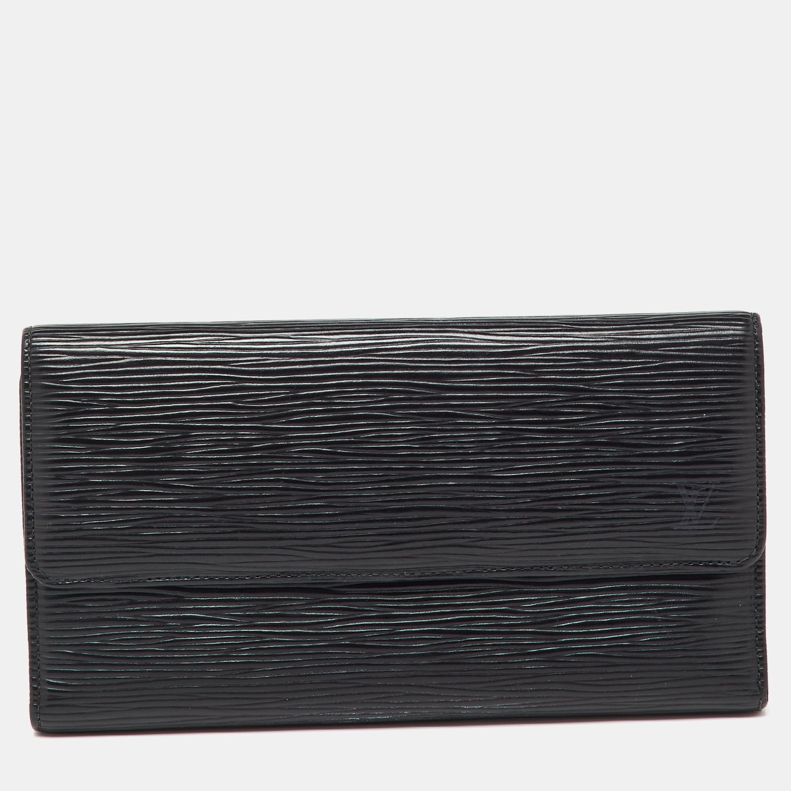 Louis Vuitton Black Epi Leather  Porte Tresor Wallet