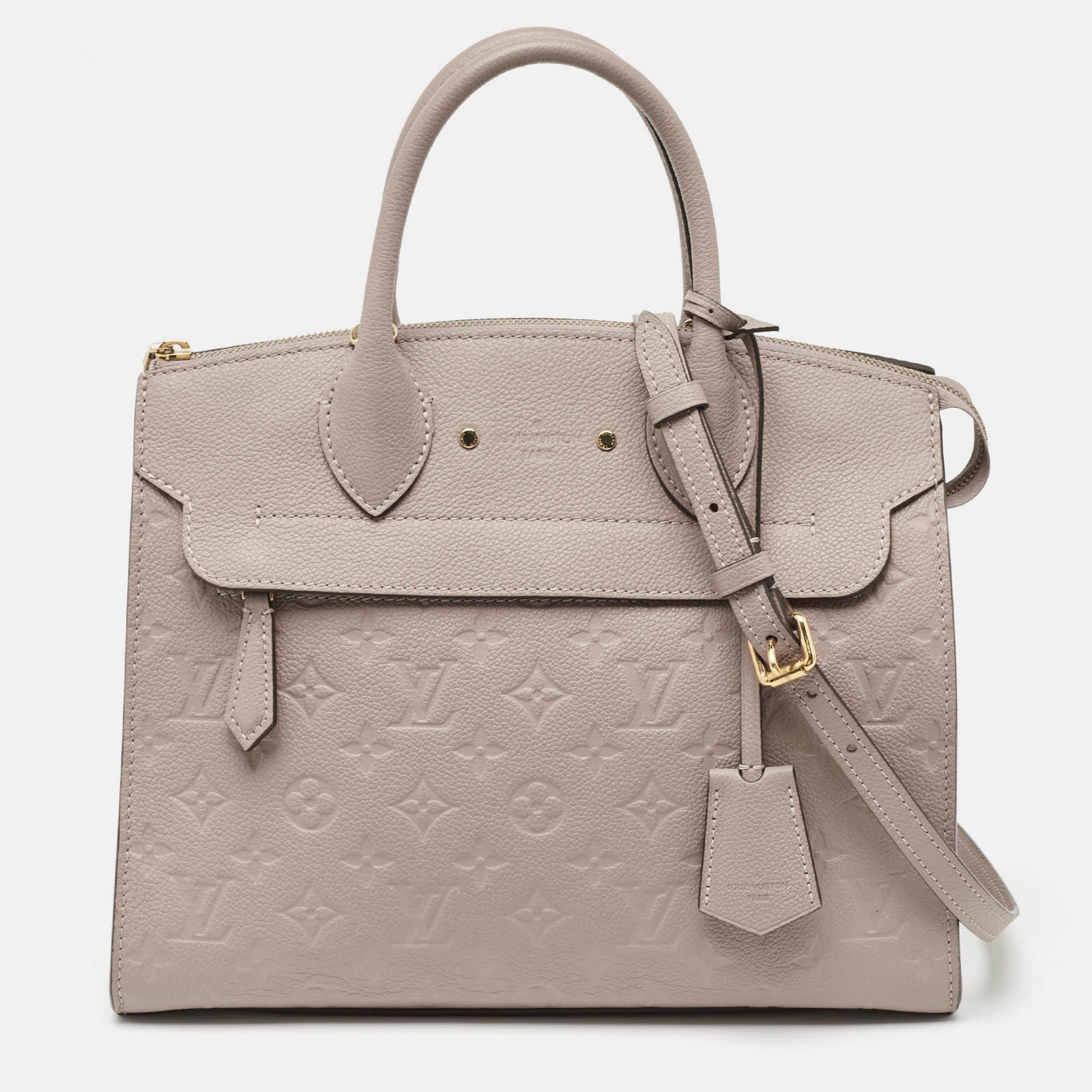 Louis Vuitton Beige Monogram Empreinte Leather Pont Neuf MM Bag
