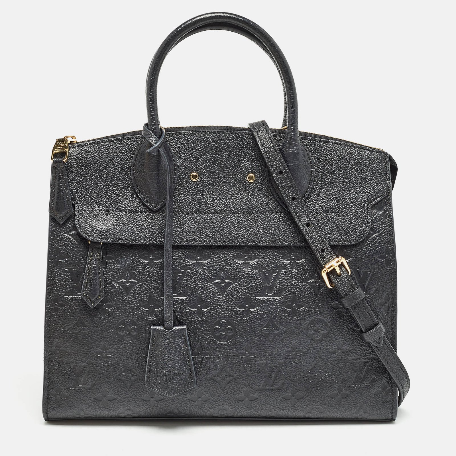 Louis Vuitton Black Monogram Empreinte Leather Pont Neuf MM Bag