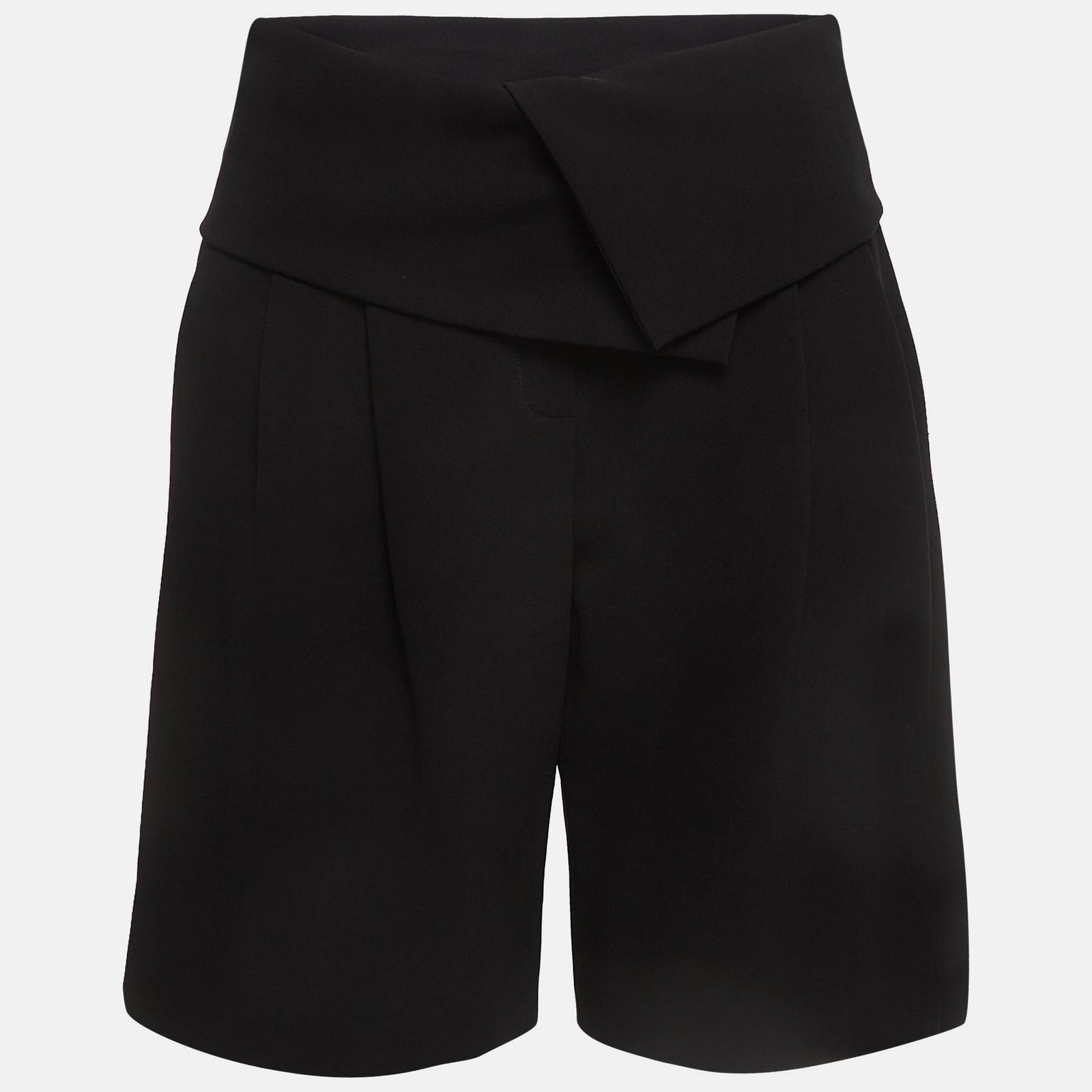 Max Mara Black Crepe High Waist Shorts M
