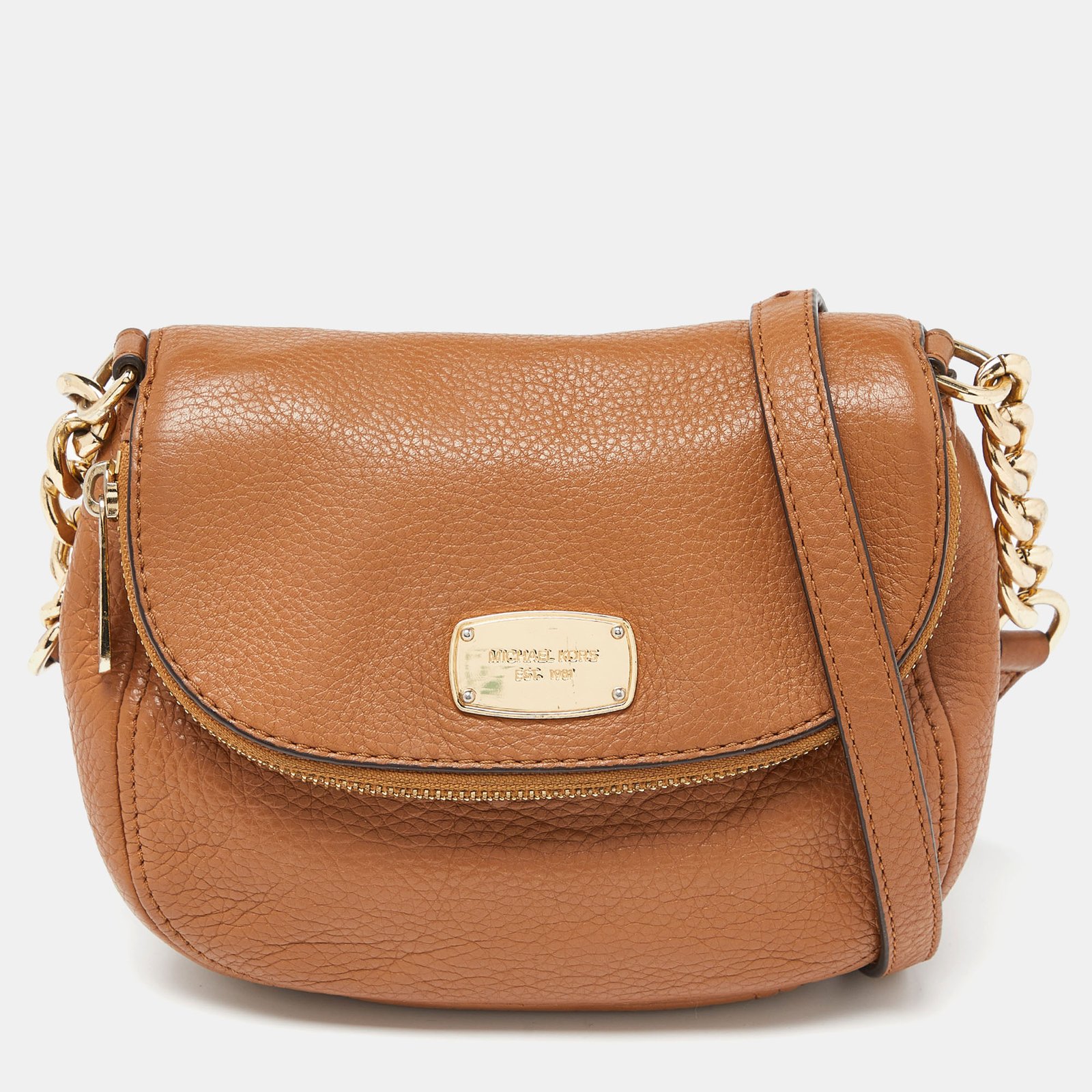 MICHAEL Michael Kors Brown  Leather Bedford Crossbody Bag