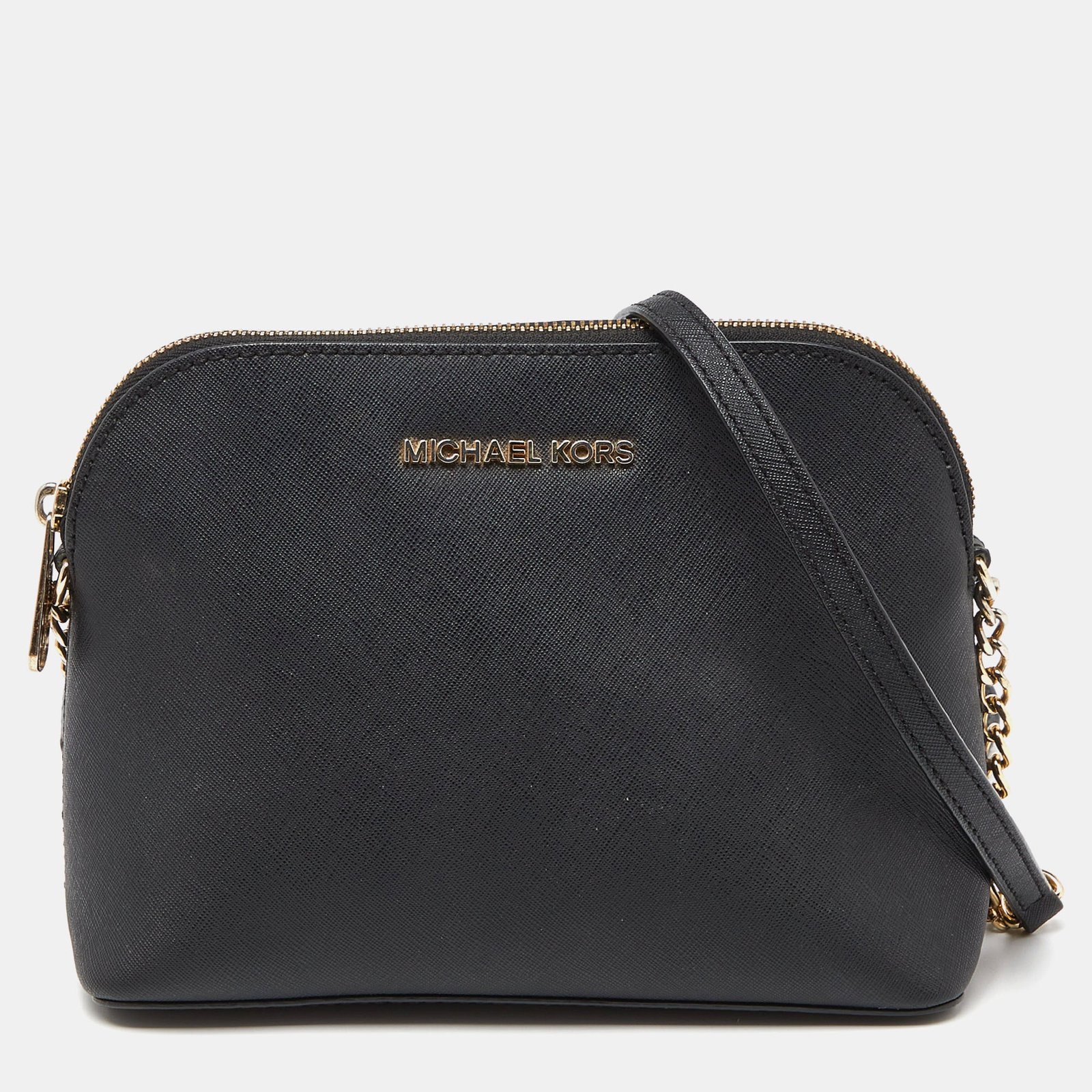 MICHAEL Michael Kors Black Leather Jet Set Crossbody Bag