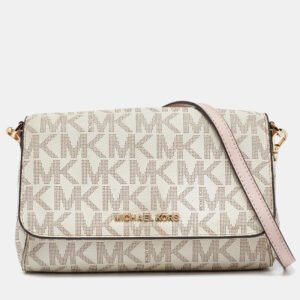 MICHAEL Michael Kors Ivory Signature Coated Canvas Crossbody Bag
