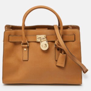 MICHAEL Michael Kors Beige Leather East/West Hamilton Tote