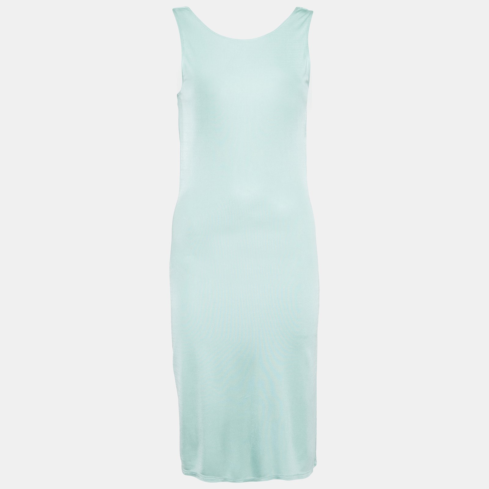RED Valentino Green Jersey Sleeveless Short Dress S