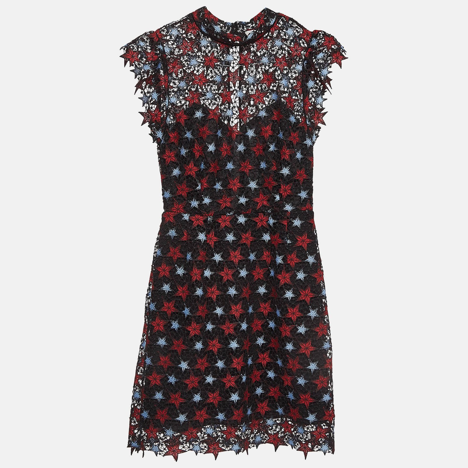 Sandro Black Star Lace Mini Dress M