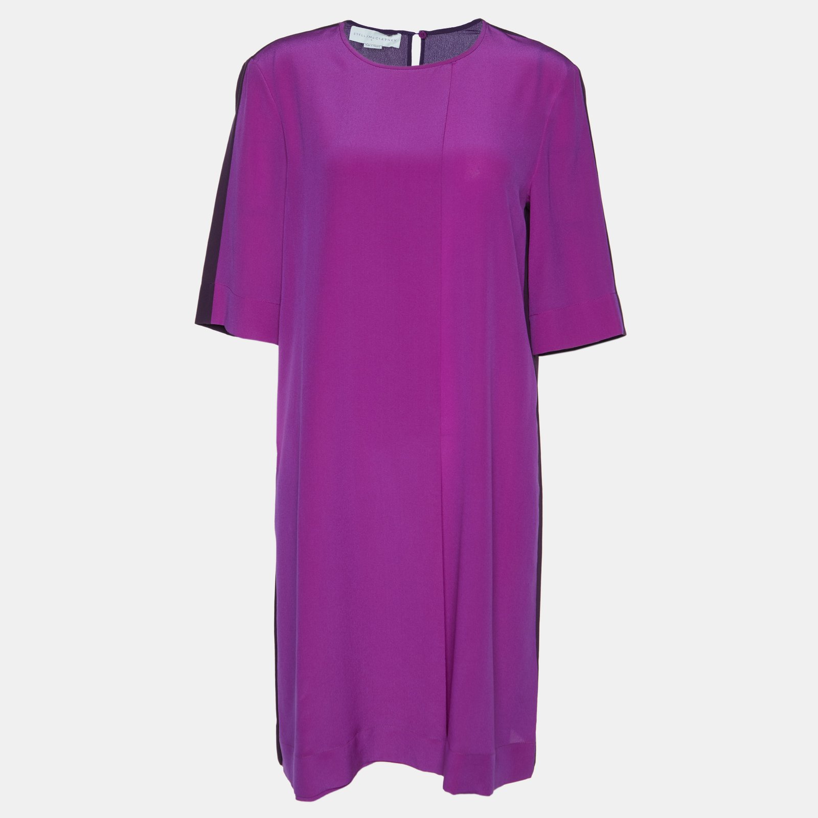 Stella McCartney Purple Silk Overlap Dress M