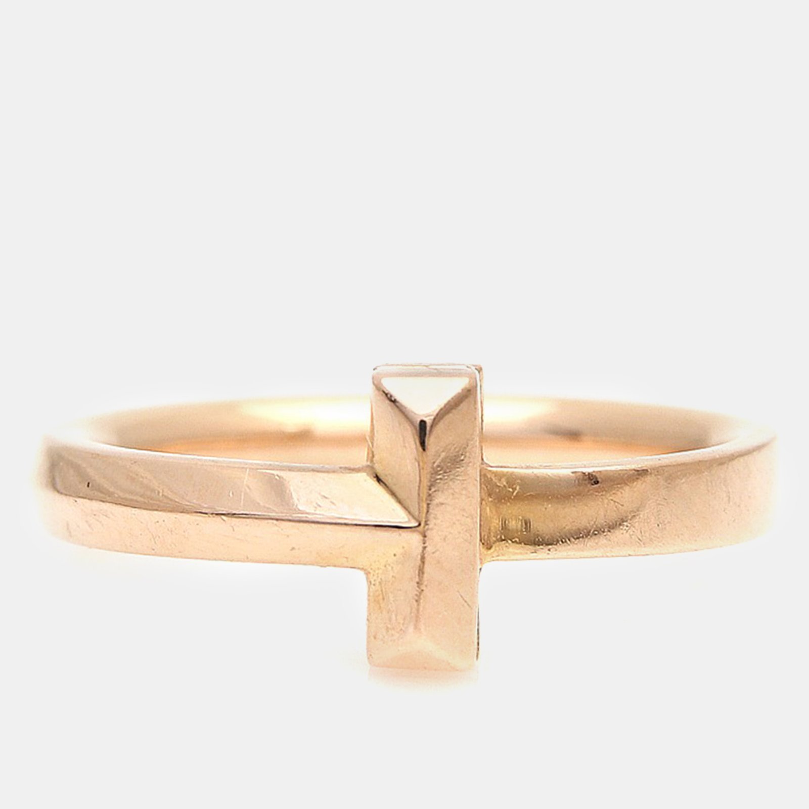 Tiffany & Co. 18K Rose Gold T1 Ring EU 49