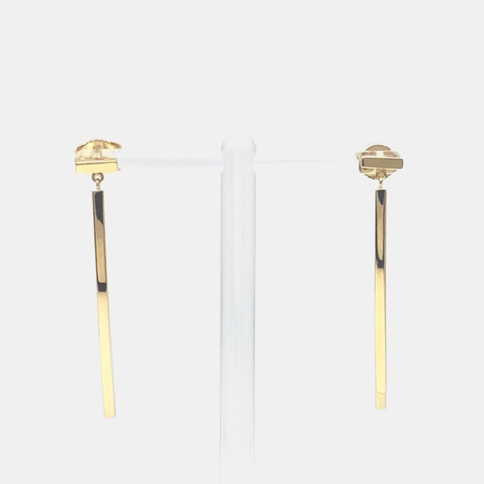 Tiffany & Co. 18K Yellow Gold Elongated Wire Bar Earrings