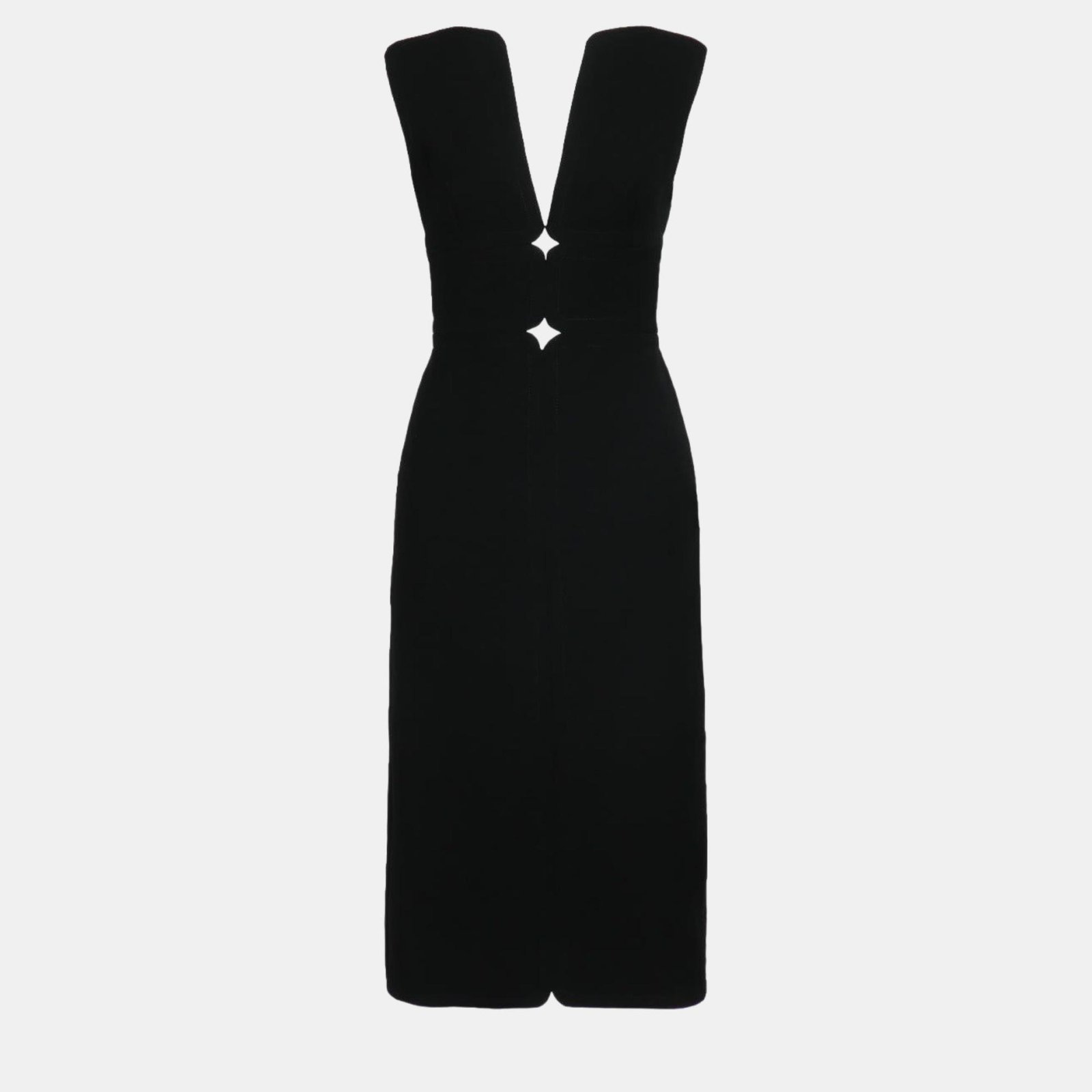Versace Black Viscose Sleeveless Back-Zip Dress XS