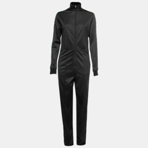 Givenchy Black Neoprene Logo Band Detail Jumpsuit M