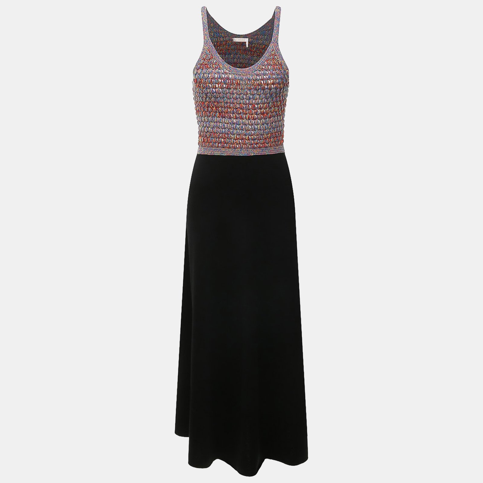 Chloe Black Silk Knitted Silk Dress S