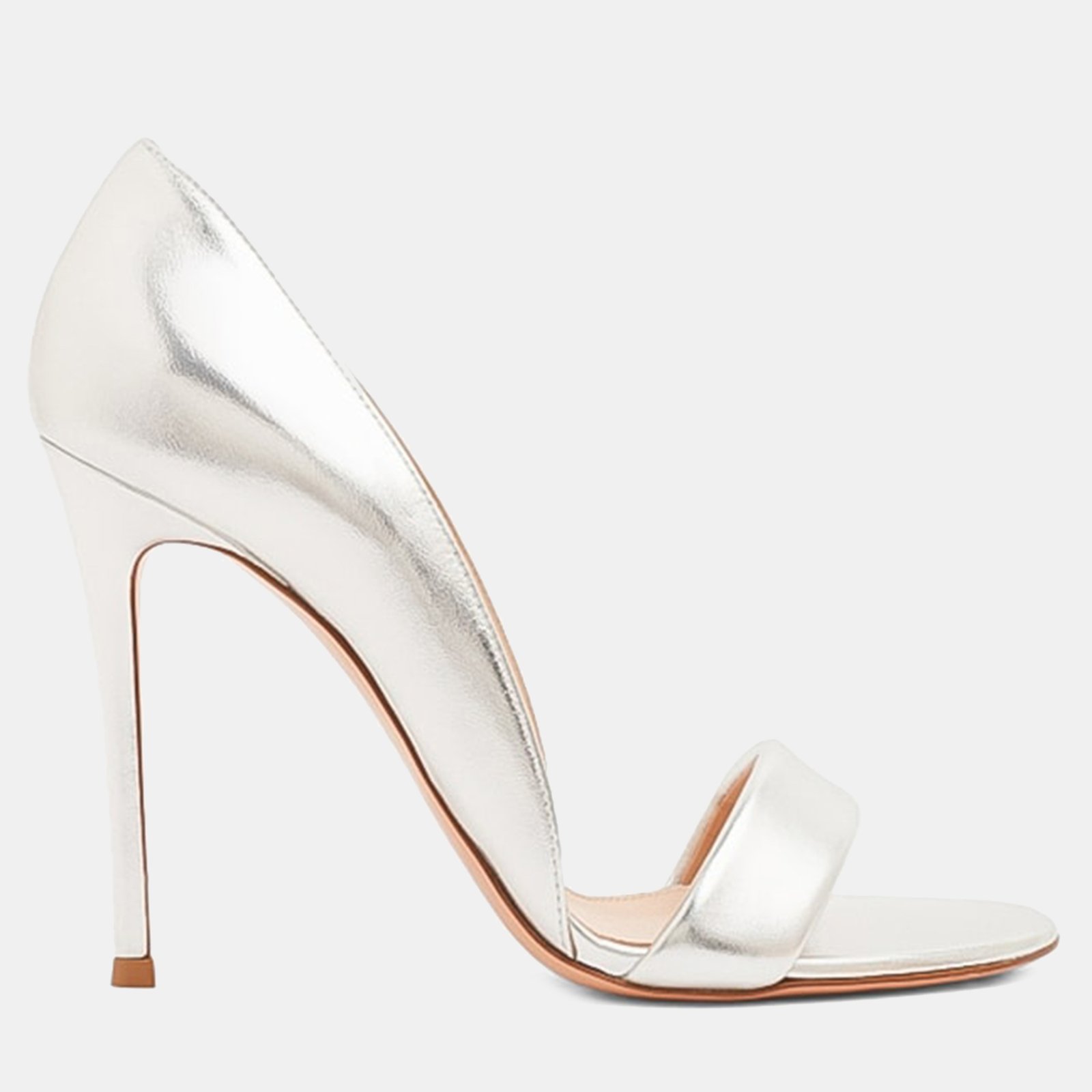 Gianvito Rossi Metallic Leather Baiser Sandals EU 36