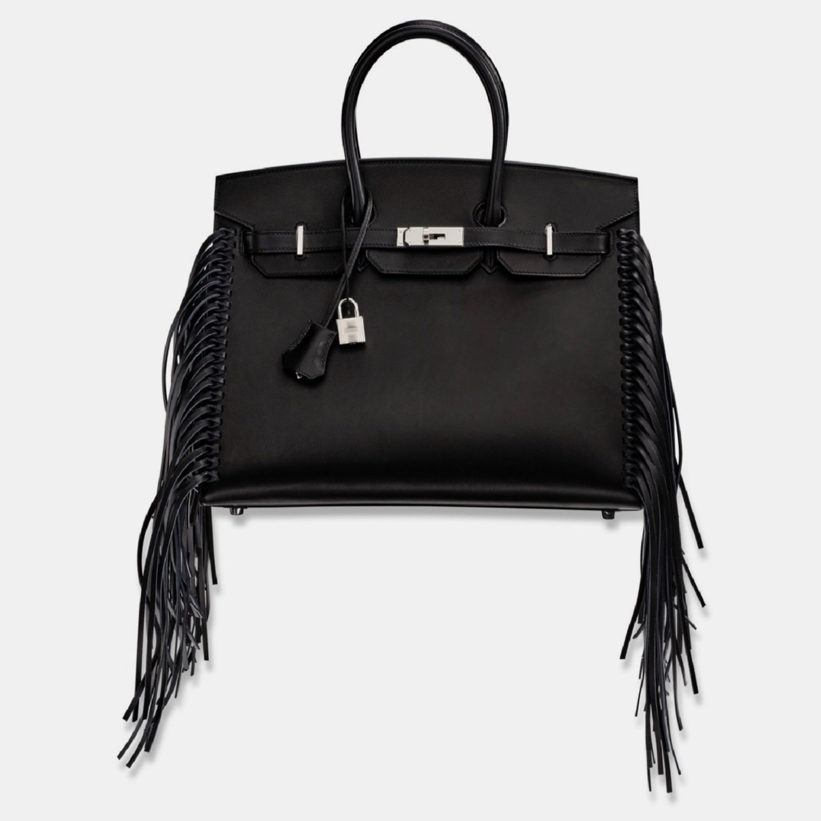Hermes Anate Noir/Evergrain Birkin 35 PHW Handbag
